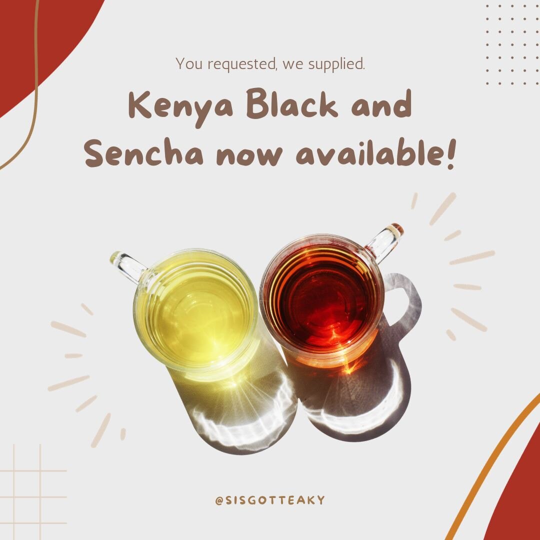 ☕NEW IN-HOUSE BREWS ☕

We just can't stop bringing the people what they want. You all wanted two things - more options available in our cafe, and you asked for the familiar, classic flavors of black and green tea. Who are we to deny that? We're so ex