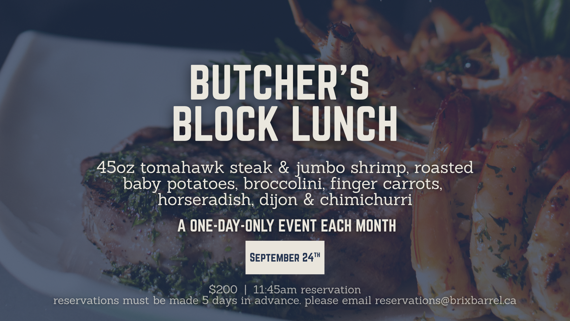 September: Butcher's Block Lunch