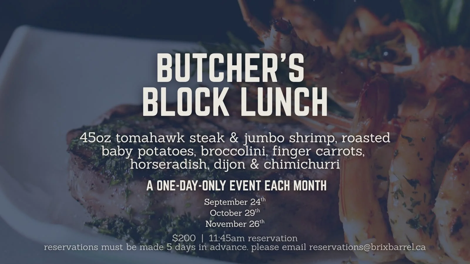 October: Butcher's Block Lunch