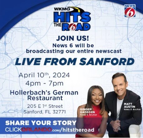 Come join @news6wkmg at Hollerbach&rsquo;s German Restaurant for a live broadcast 4-7 pm TODAY!