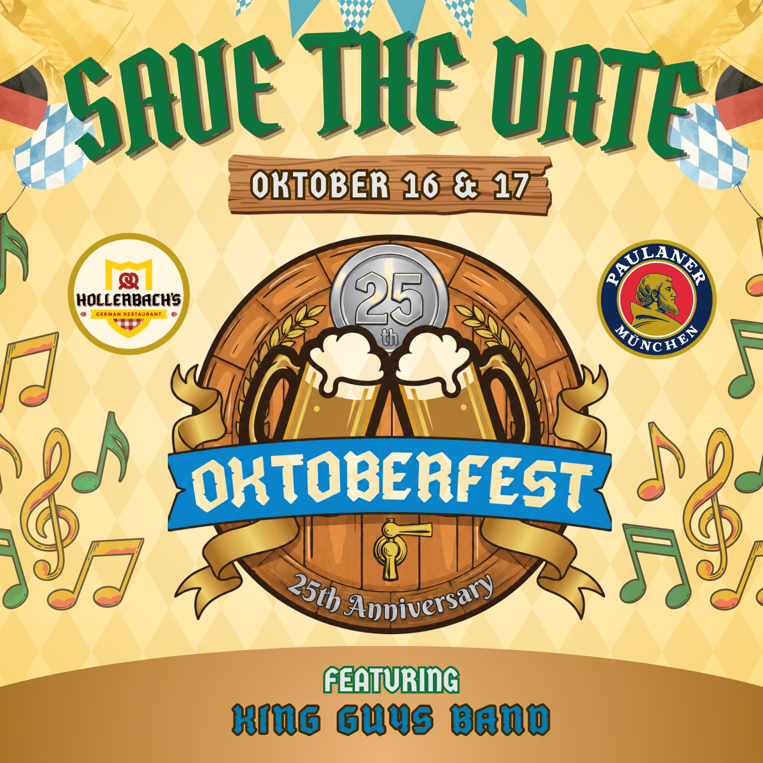 Hollerbach's Oktoberfest Upstairs Buffet - Saturday Oktober 17th