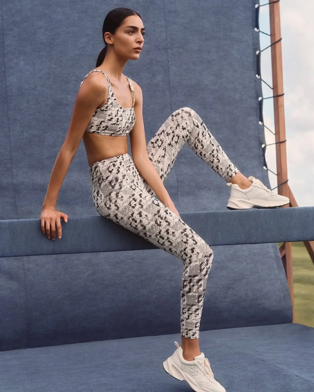 The weightless set with a barely there feel. In pixelated T Monogram. #TorySport.jpg