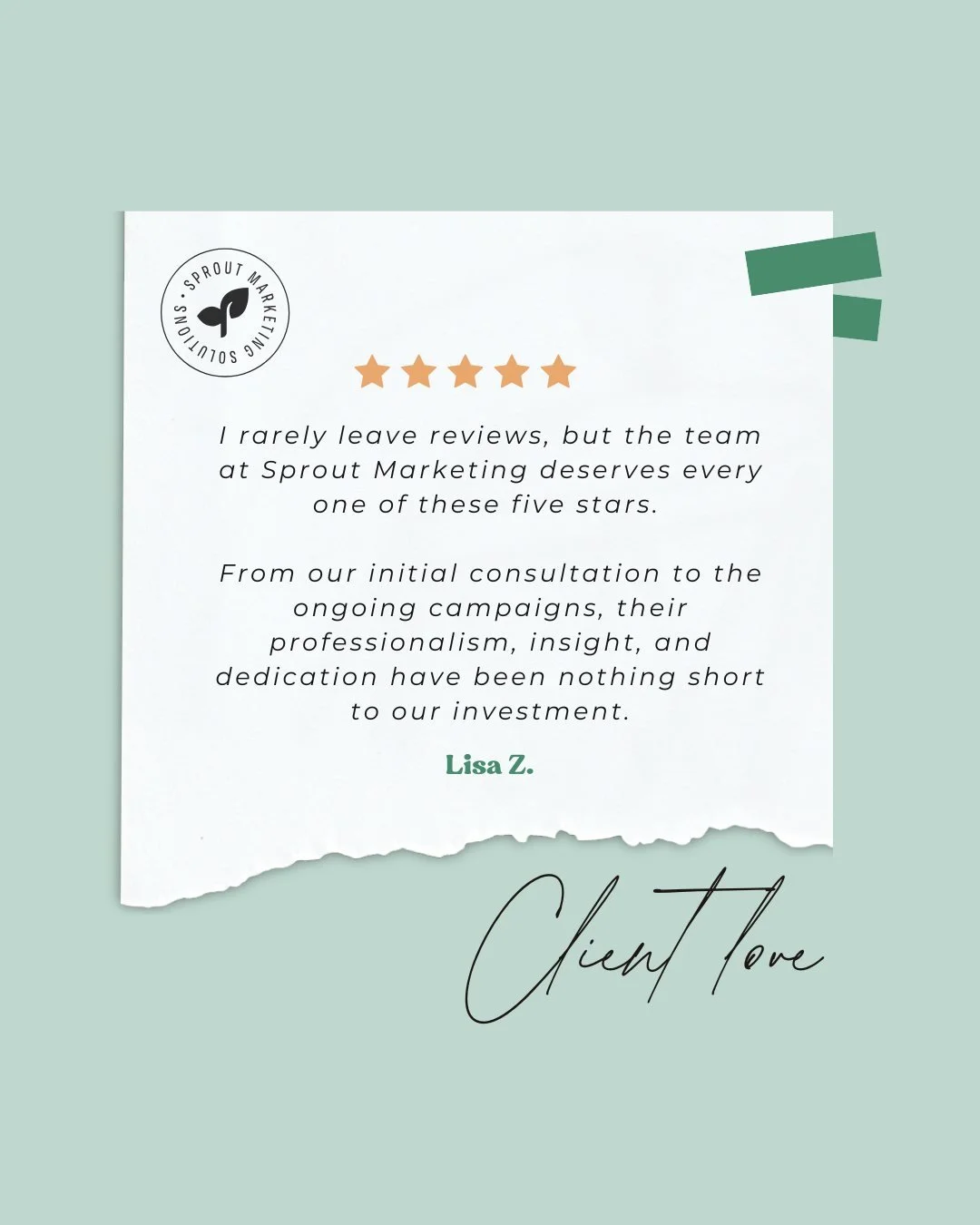 We know five-star reviews don&rsquo;t come easy, which is exactly why they mean so much. 🫶

From the very first consultation to the strategies we run month after month, our promise is simple: no fluff, no guesswork, just professional insight and res