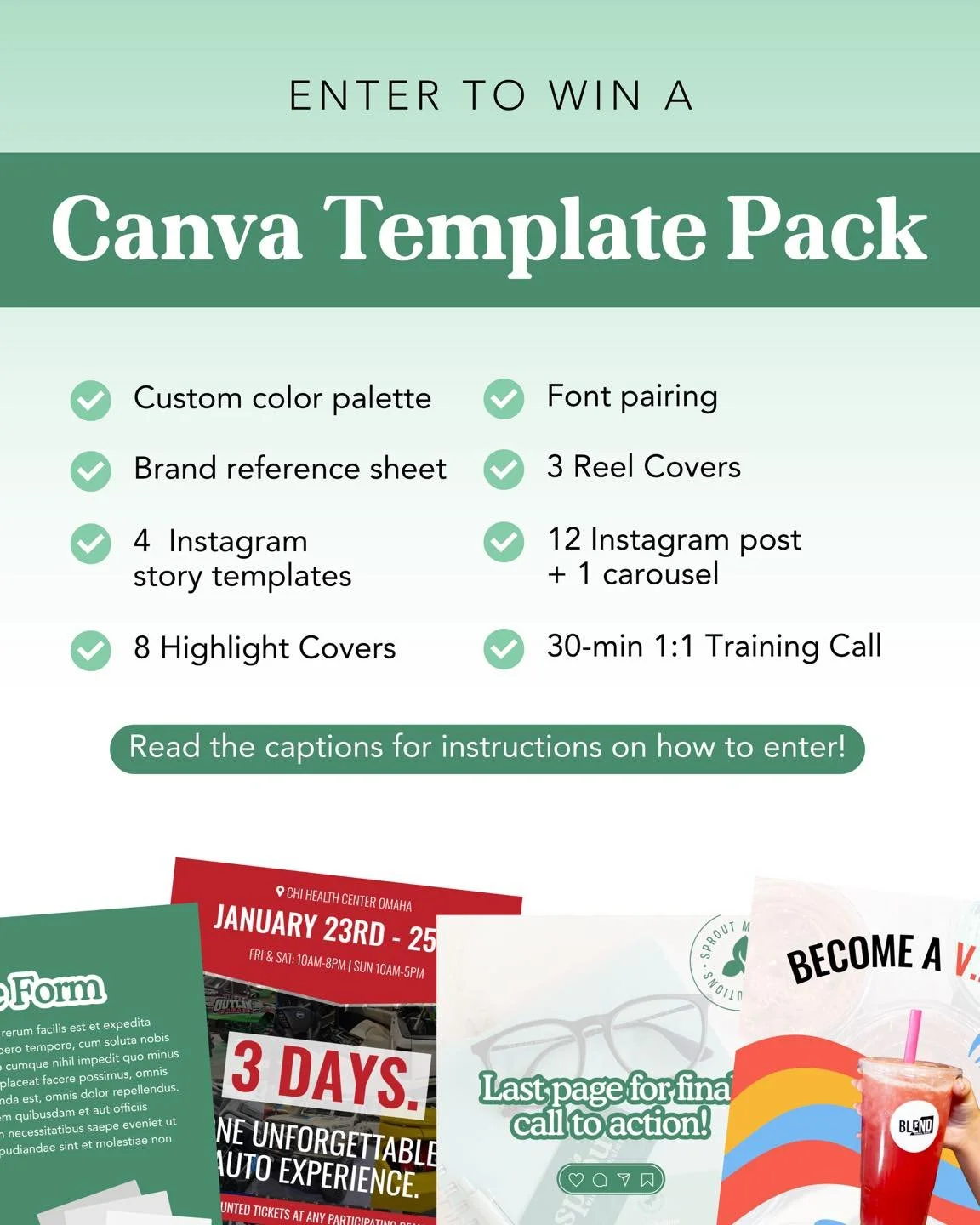 🎉 It&rsquo;s giveaway time; if you know me you also know Rebecca my partner in all things website and design, after the Canva conference we were inspired! 

❌The problem: small businesses don&rsquo;t have access to templates that allow them to prese