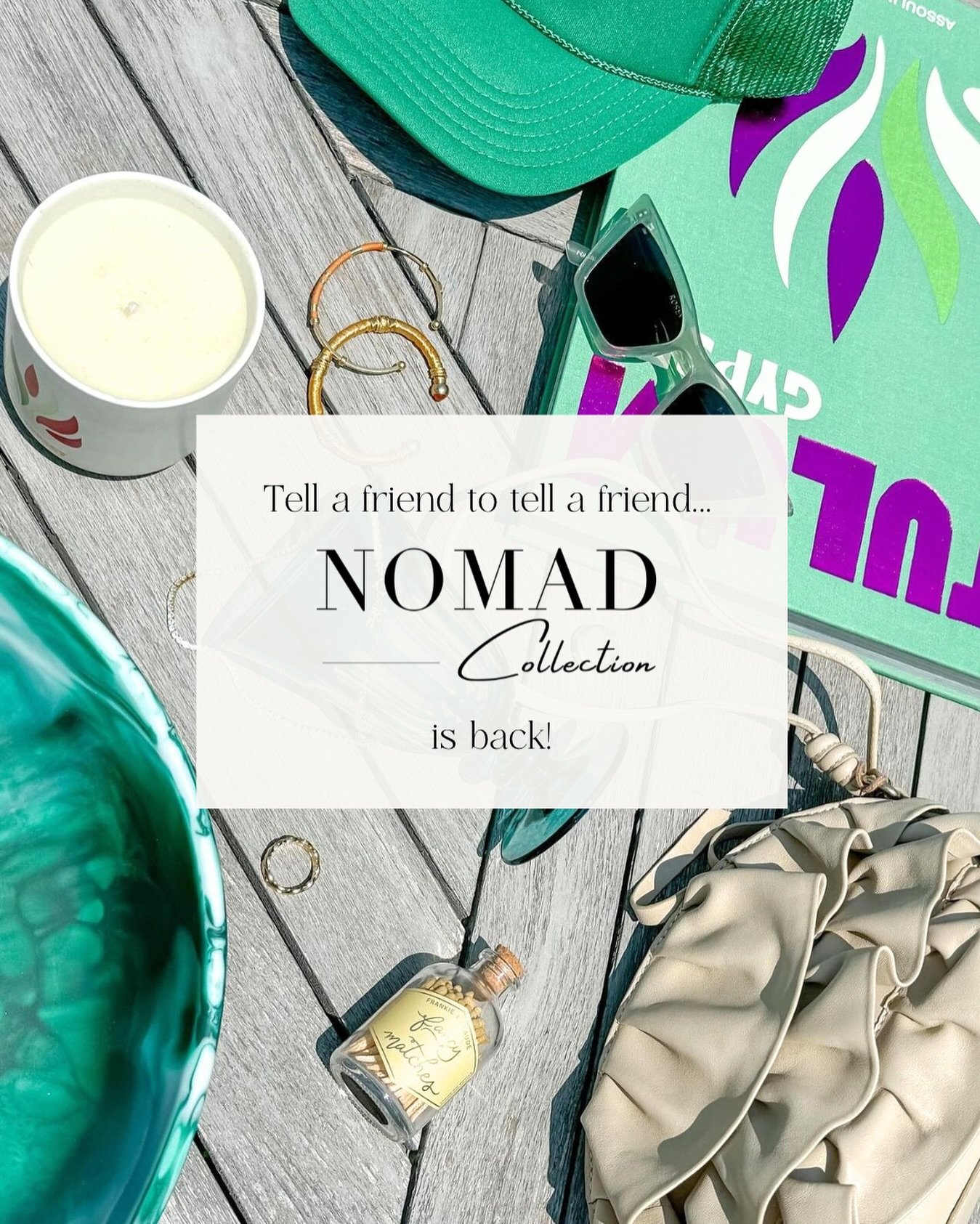 We&rsquo;re SO excited that our sister store, @nomad_collection, is BACK in-store starting TODAY! ✨🤍Stop by and see all their hard work, and maybe treat yourself to something special while you&rsquo;re at it!🛍️😉