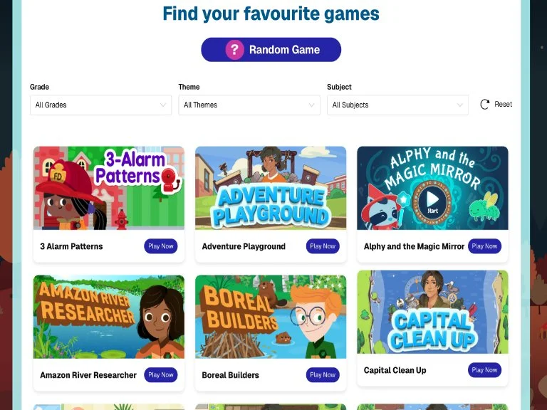All Games List for TVO Learn