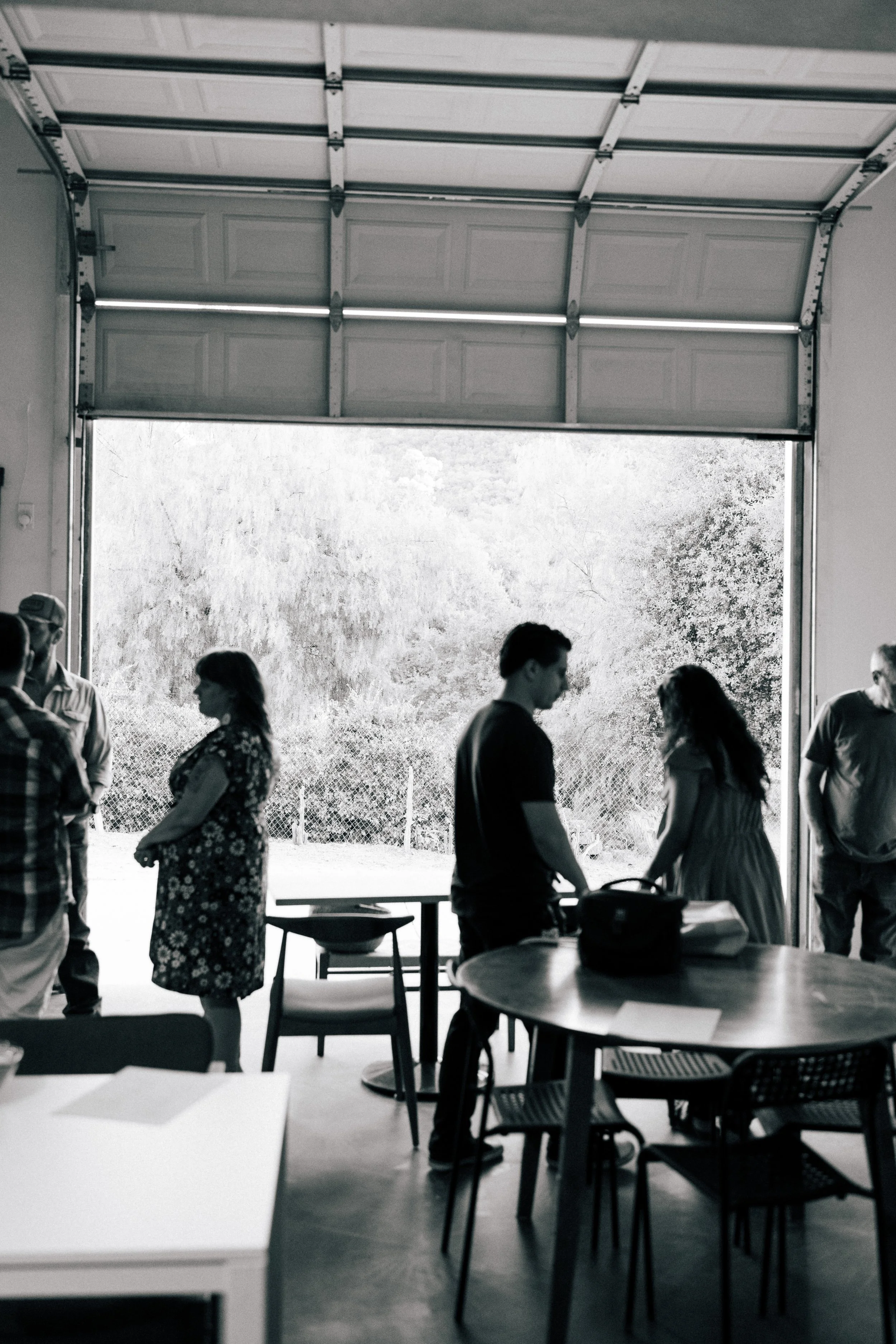 collaborative session in the barn