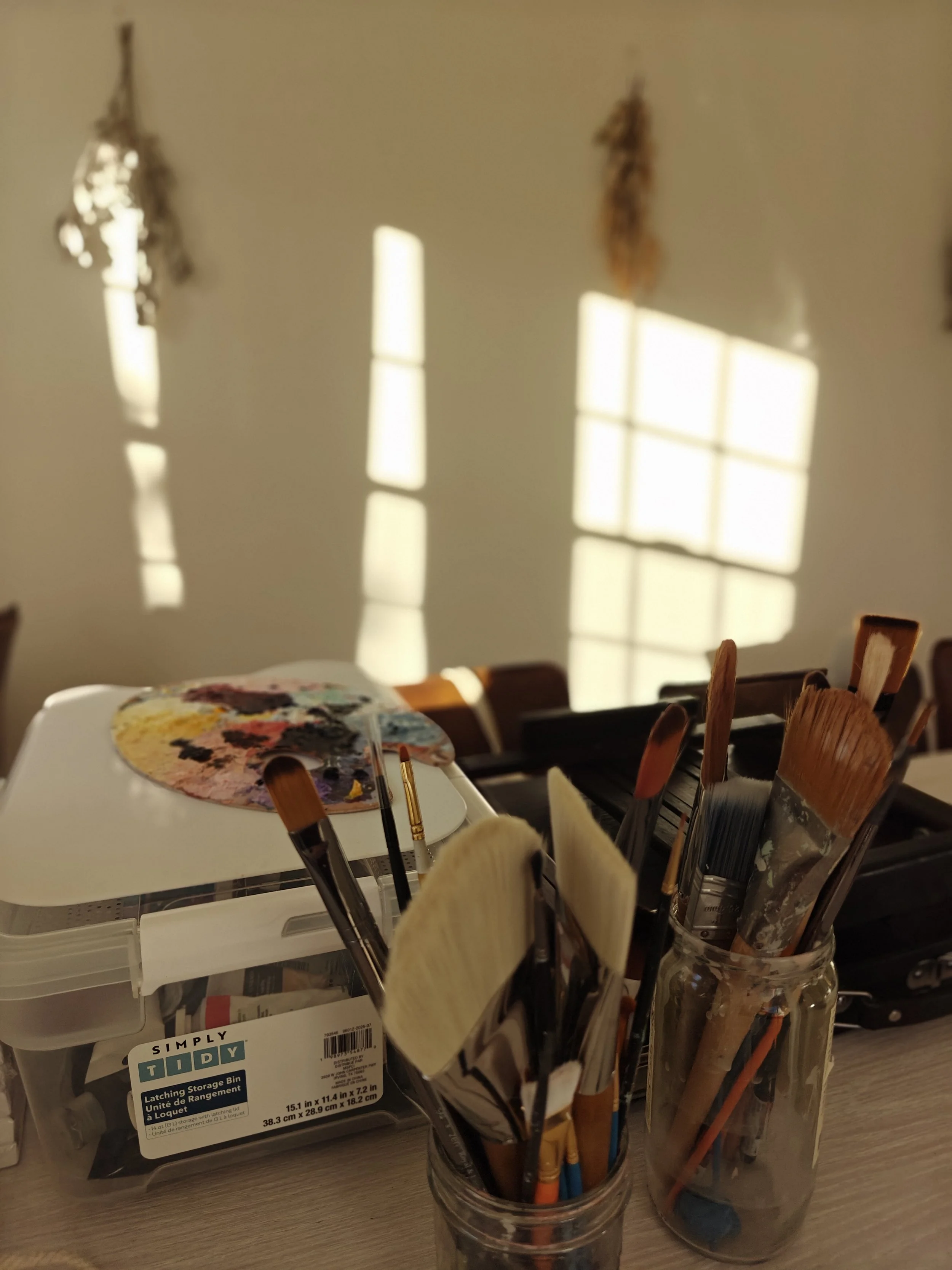 masssage bed in a lushous orchard