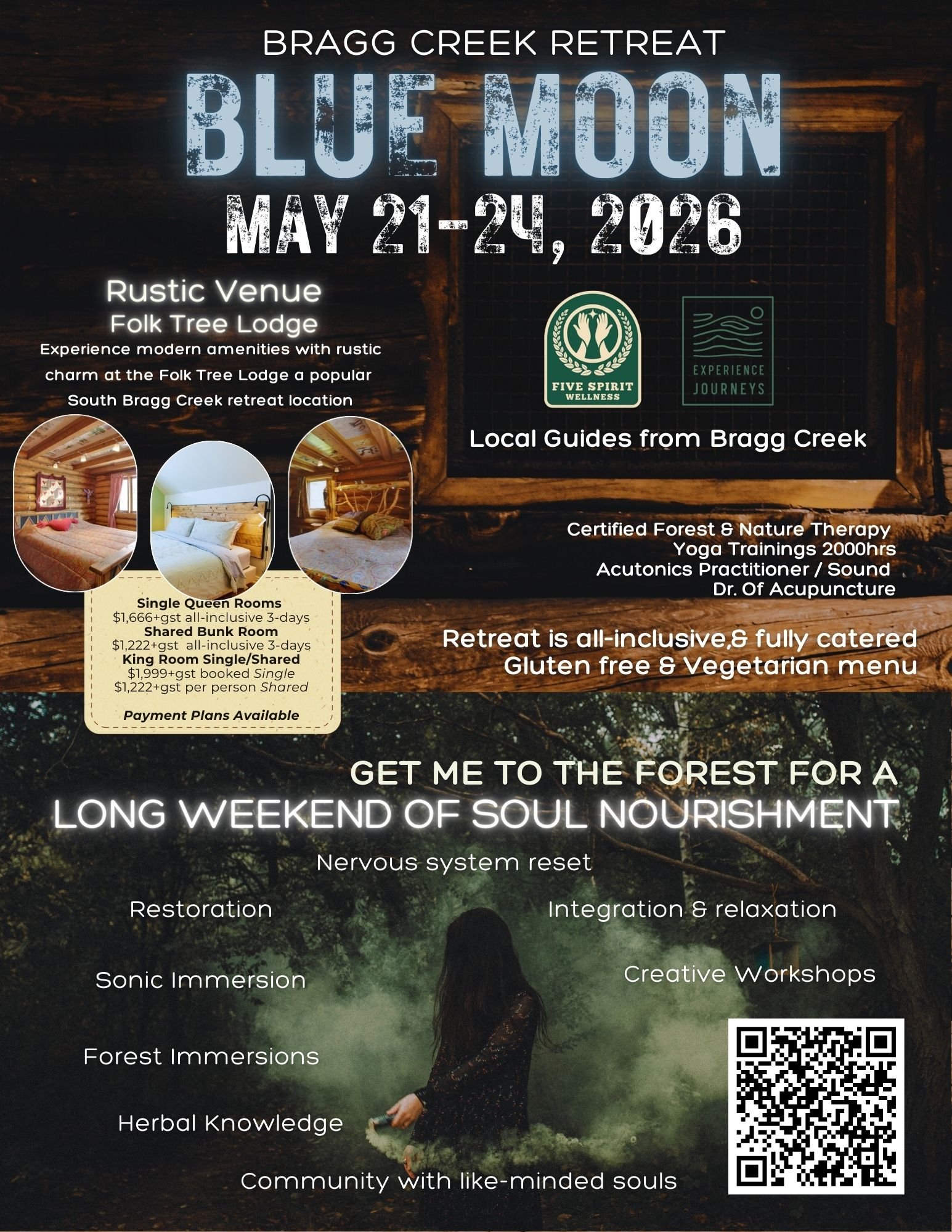 BLUE MOON BRAGG CREEK 3-DAY RETREAT