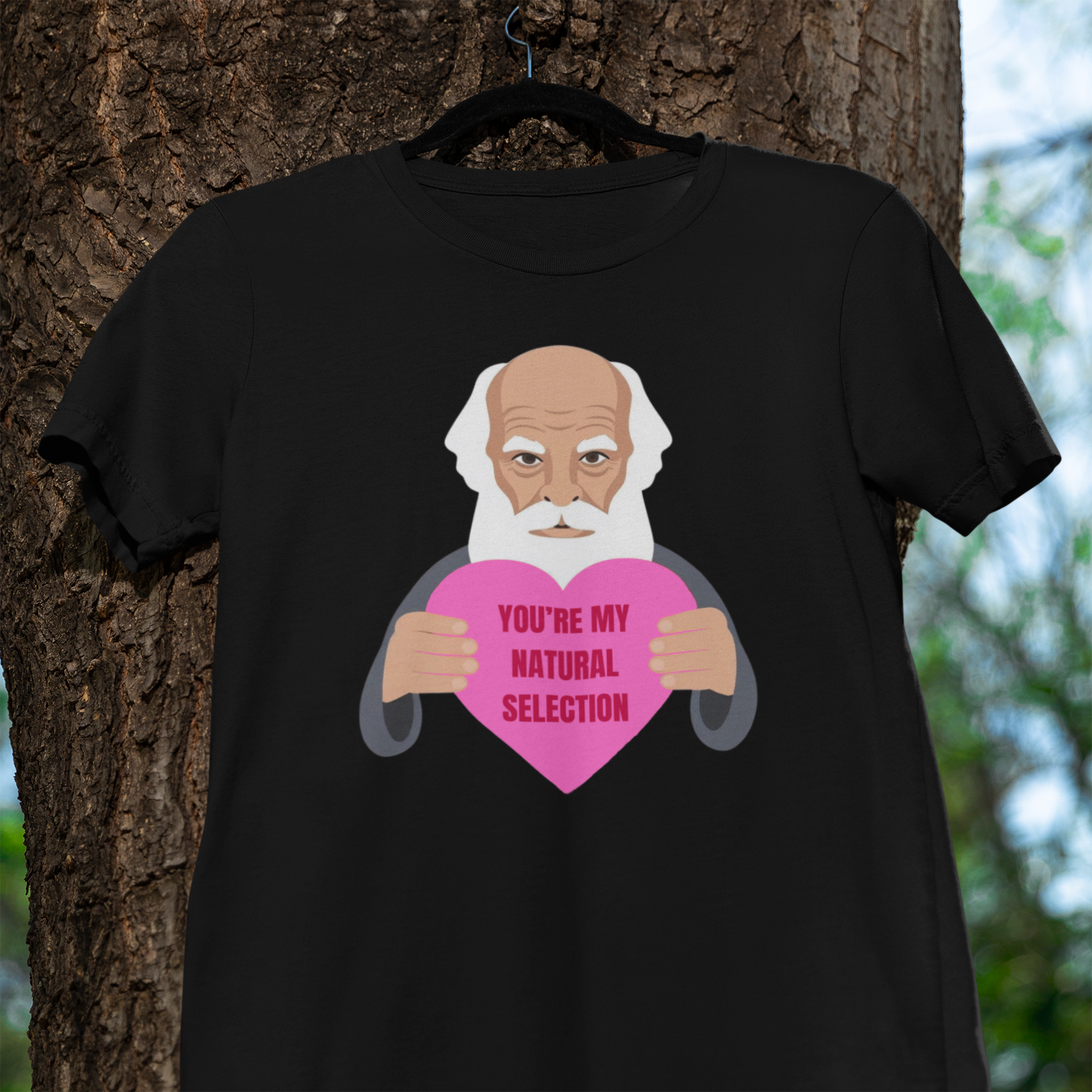 Charles Darwin Natural Selection Valentines Tee