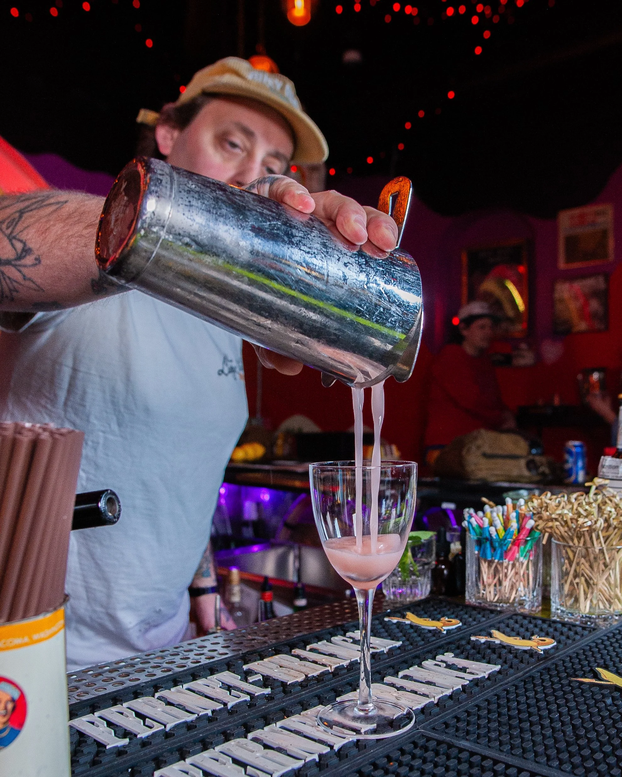 Pouring a Craft Cocktail