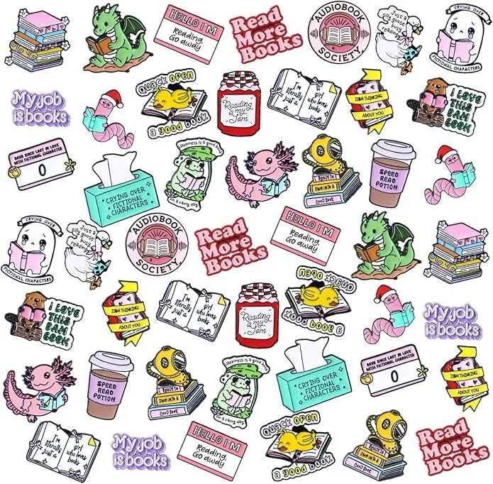 Bookish Enamel Pins