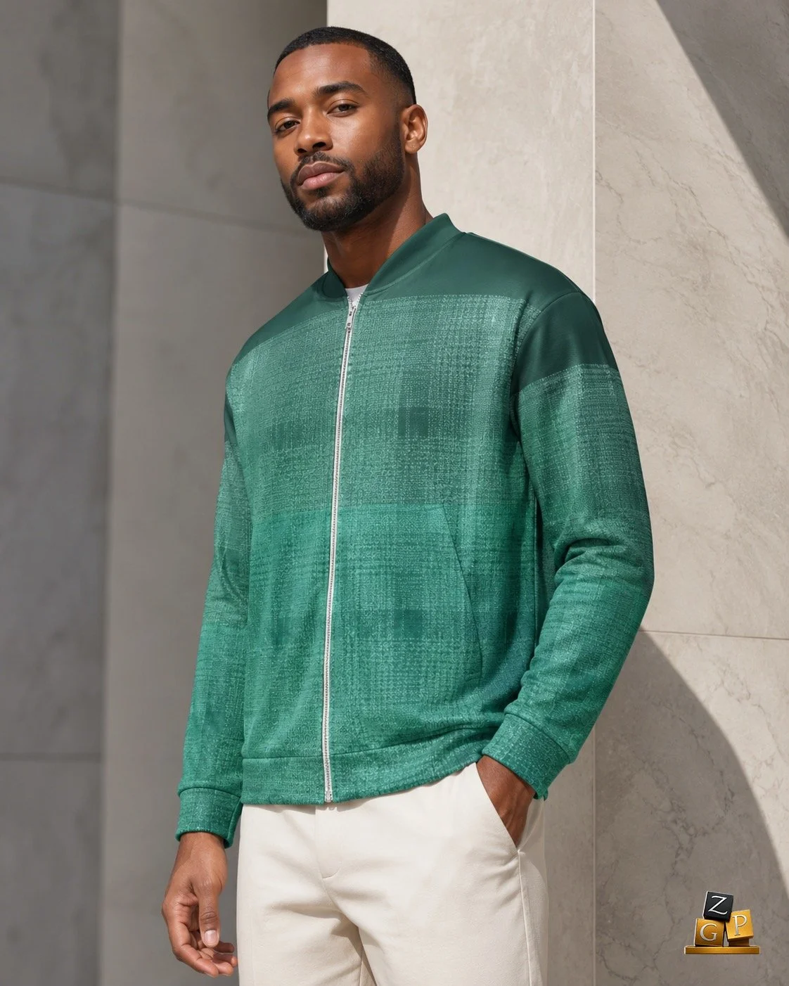 Emerald Tide Bomber Jacket