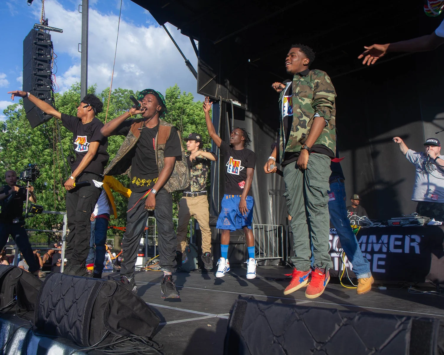 Pro Era performing at the Lyricist Lounge show at SummerStage, Central Park