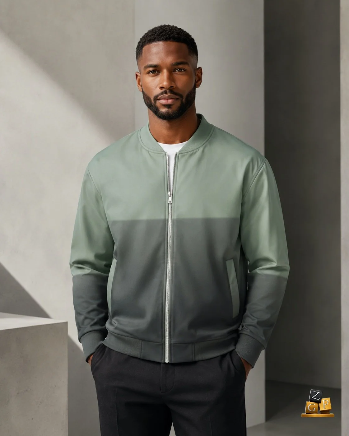 Fog Green Bomber Jacket