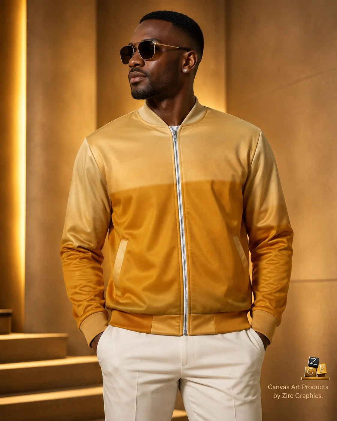 Men’s Golden Horizon Bomber Jacket