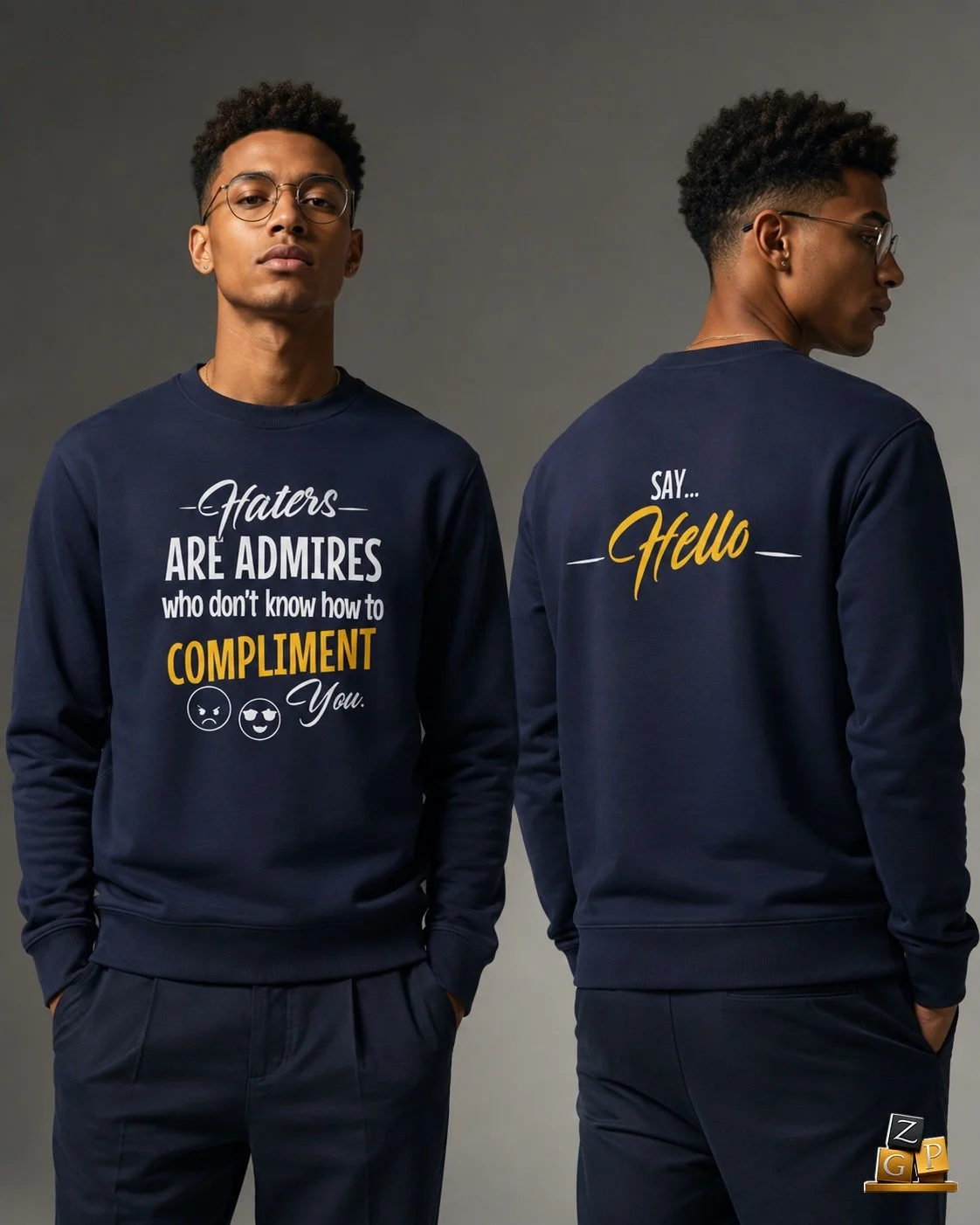 TWIHHP Haters Are Admirers Two-Sided Sweatshirt — Dark