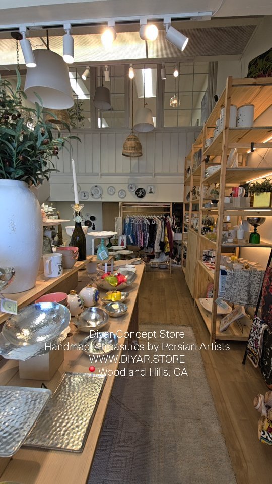 Diyar's mission is to showcase the richness of Persian artistry through a curated selection of unique crafts, jewelry, clothing, and home decor.
Visit us at 📍21222 Ventura Blvd
Woodland Hills, CA 91364
Check out Opening Hours in highlights
📞 +1