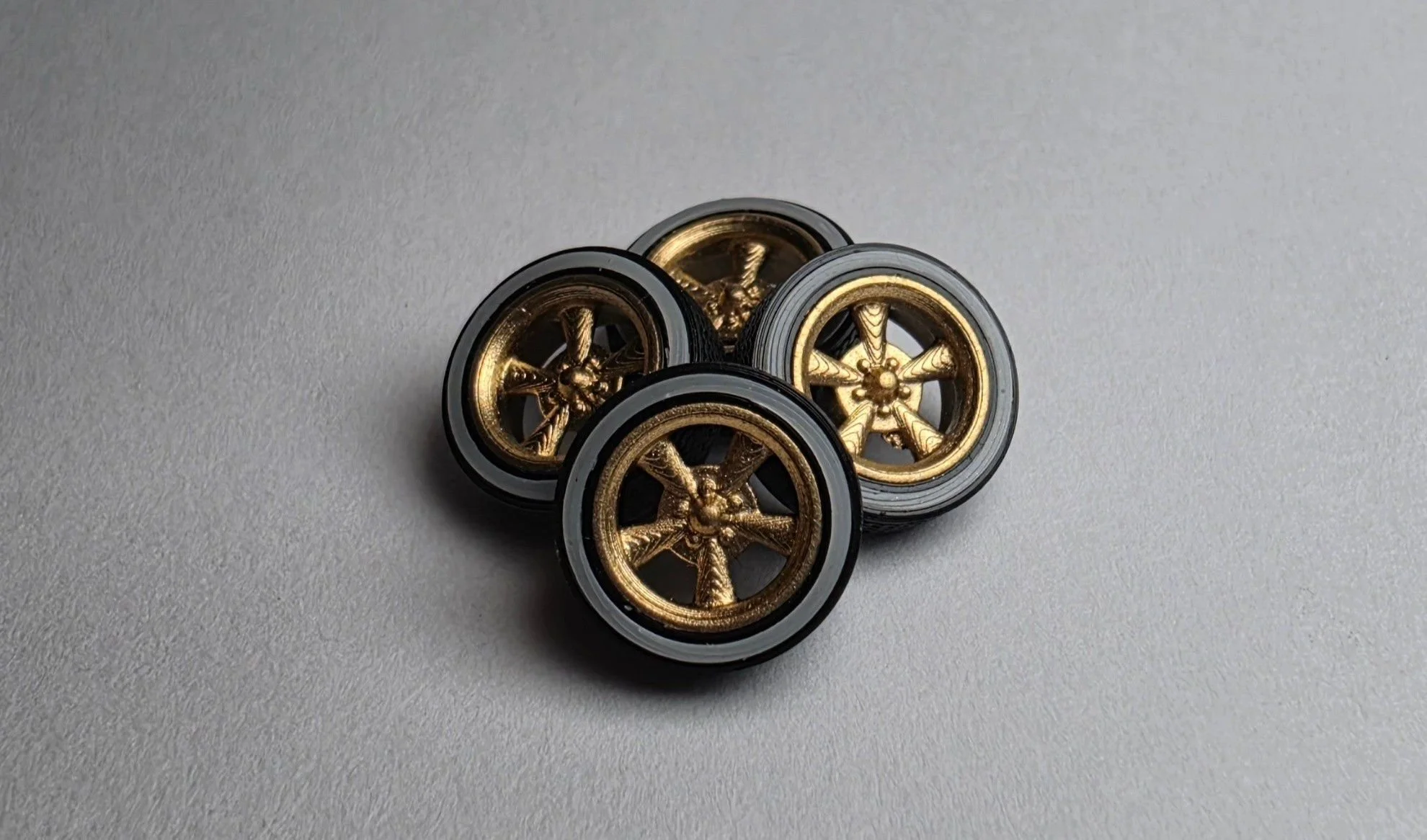 Supremes/Cragars Gold with Whitewalls 10.5mm