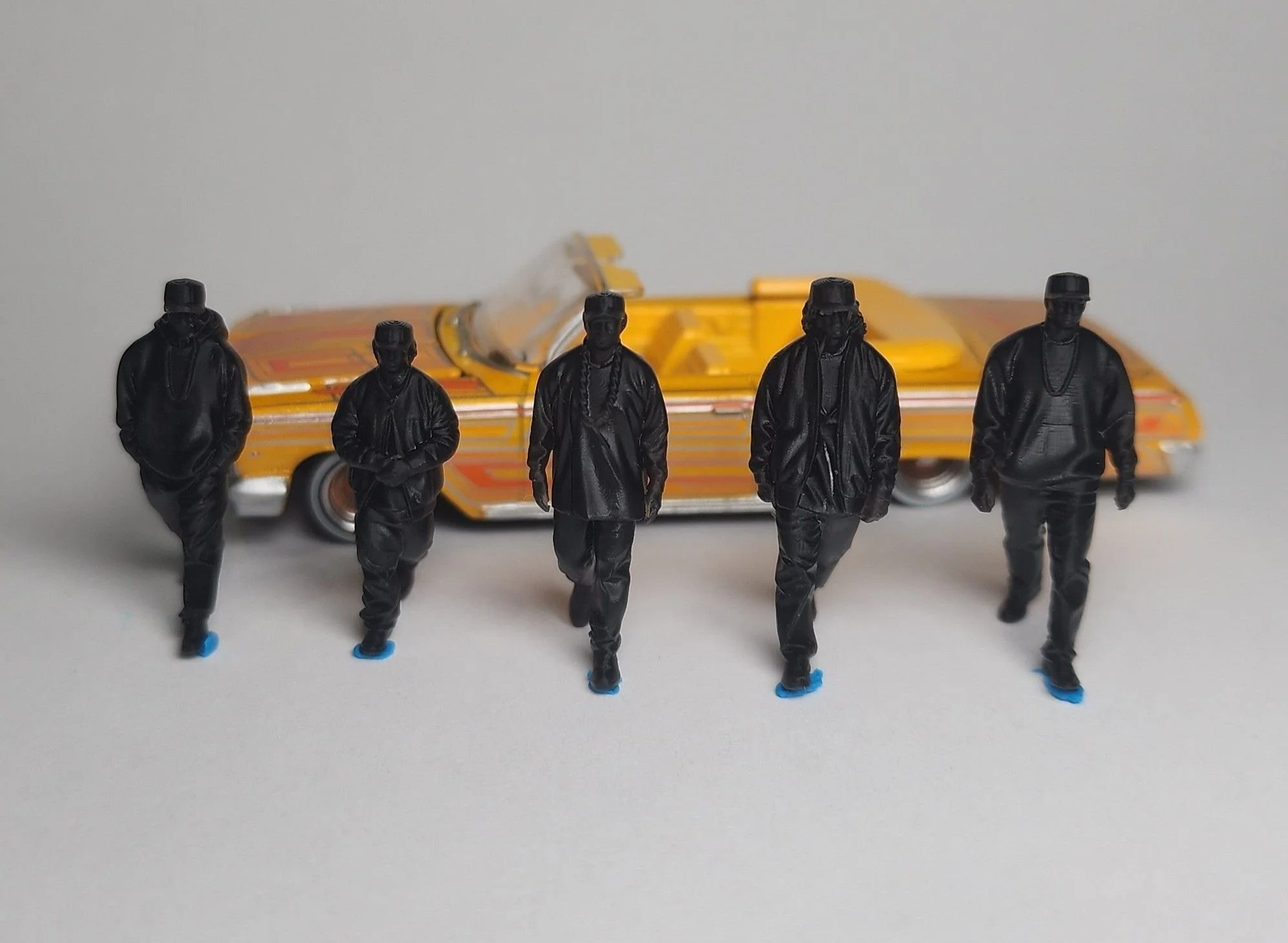 Figures: NWA Music - Ice Cube, Eazy E, Dr Dre, Bella, MC Ren