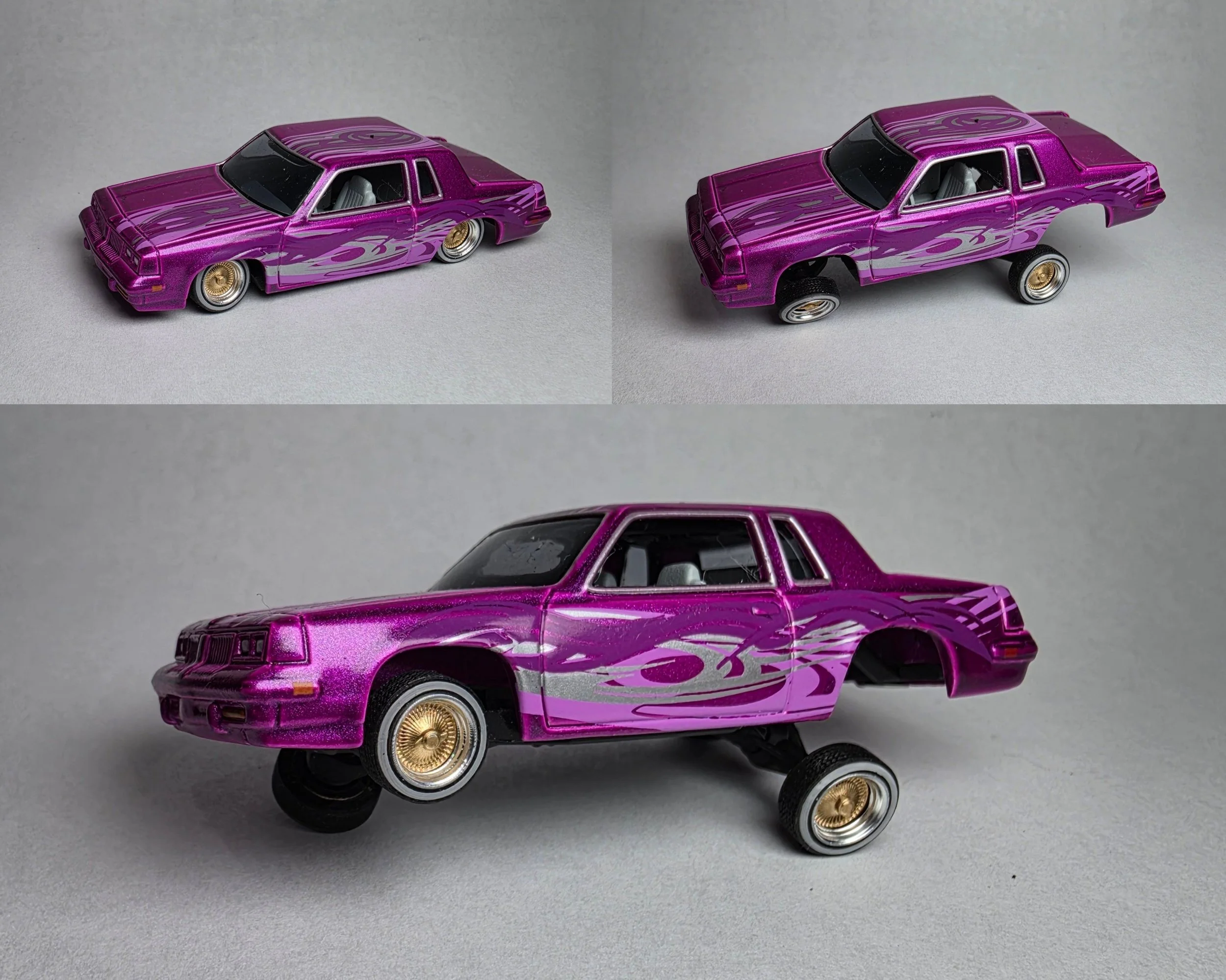 Adjustable Lowrider Base Johnny Lightning 84 Cutlass