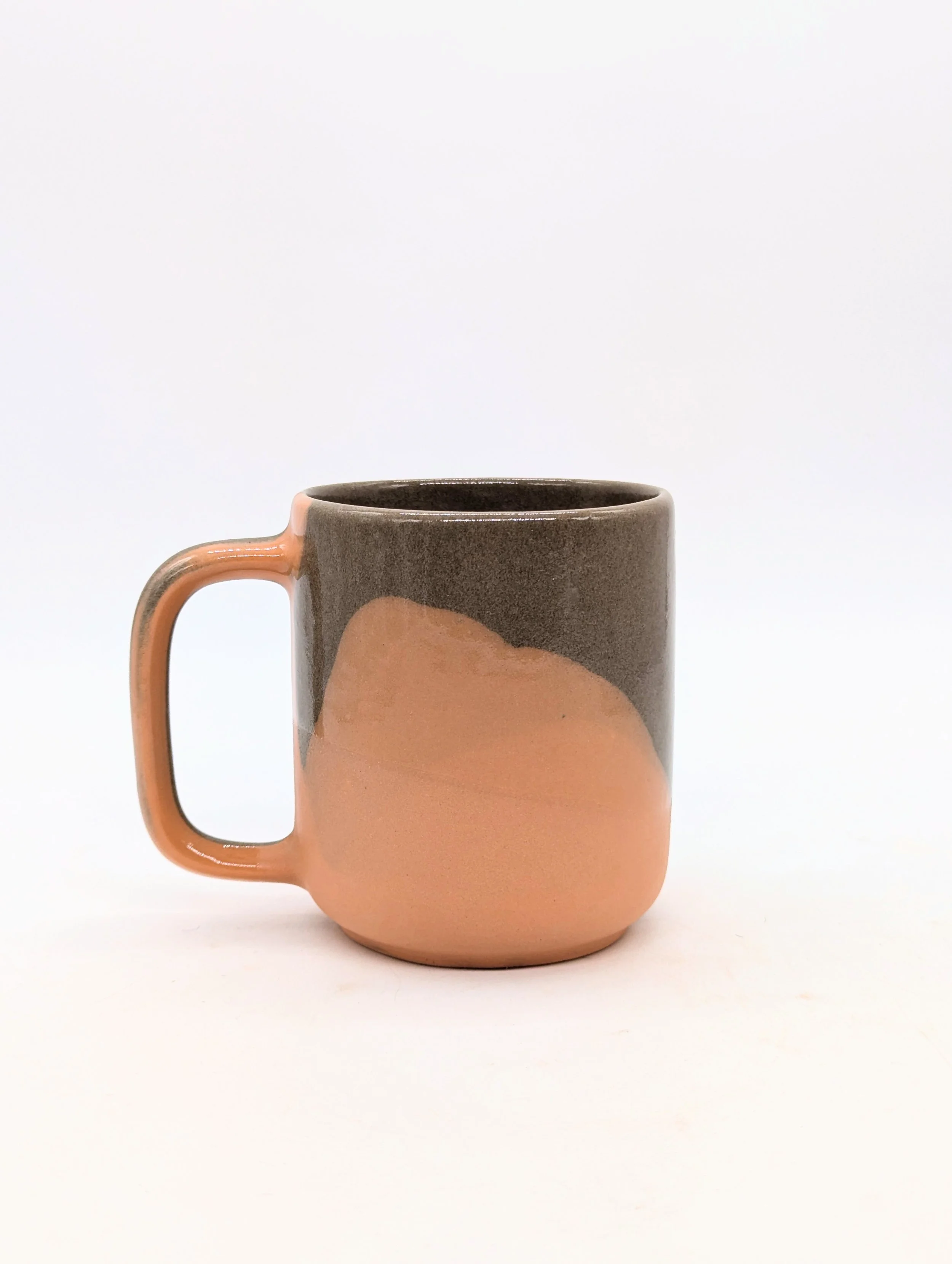 Orange and Brown Speckled Clay Mug #2