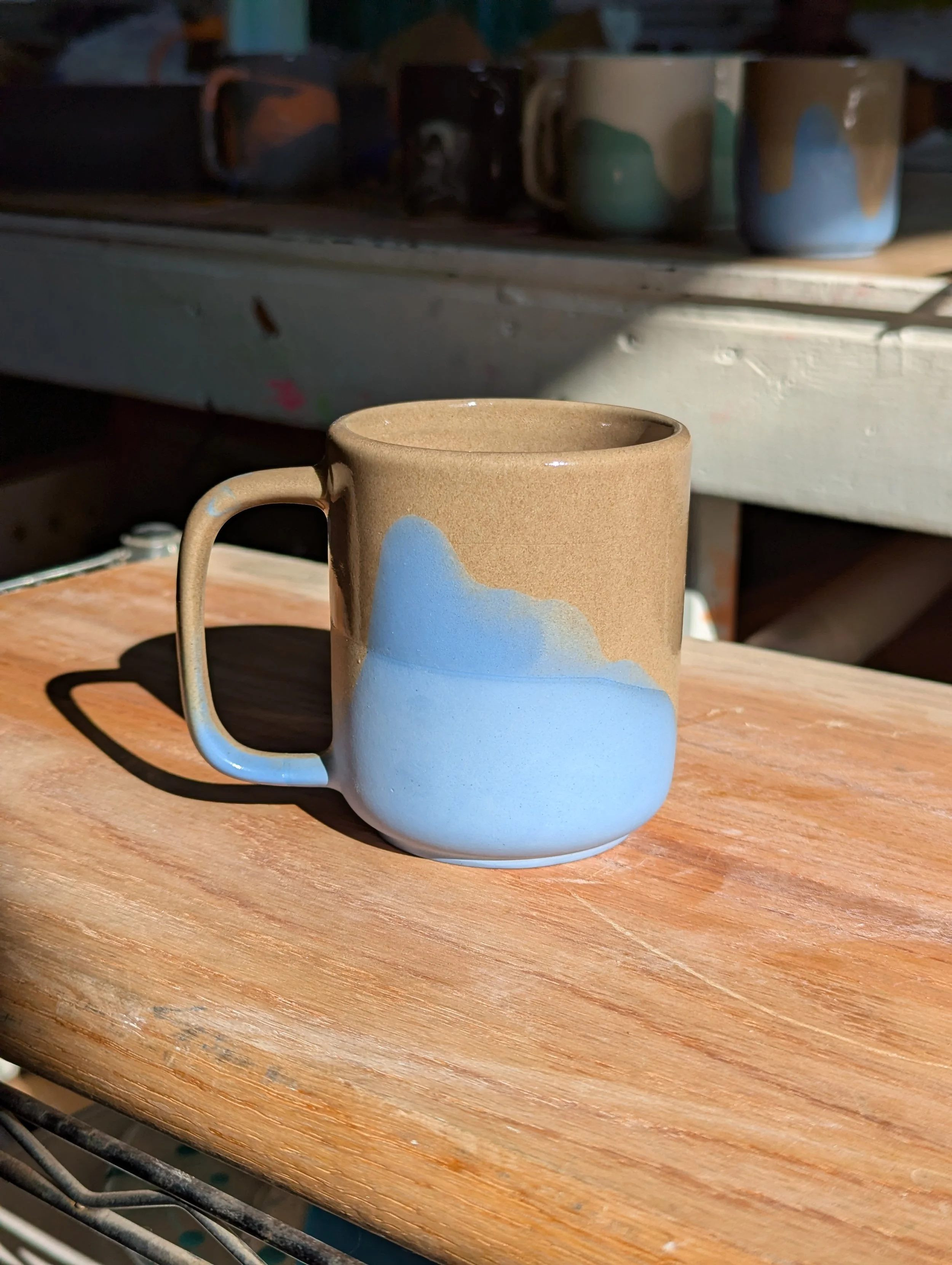 Blue and Brown Speckled Mug #2