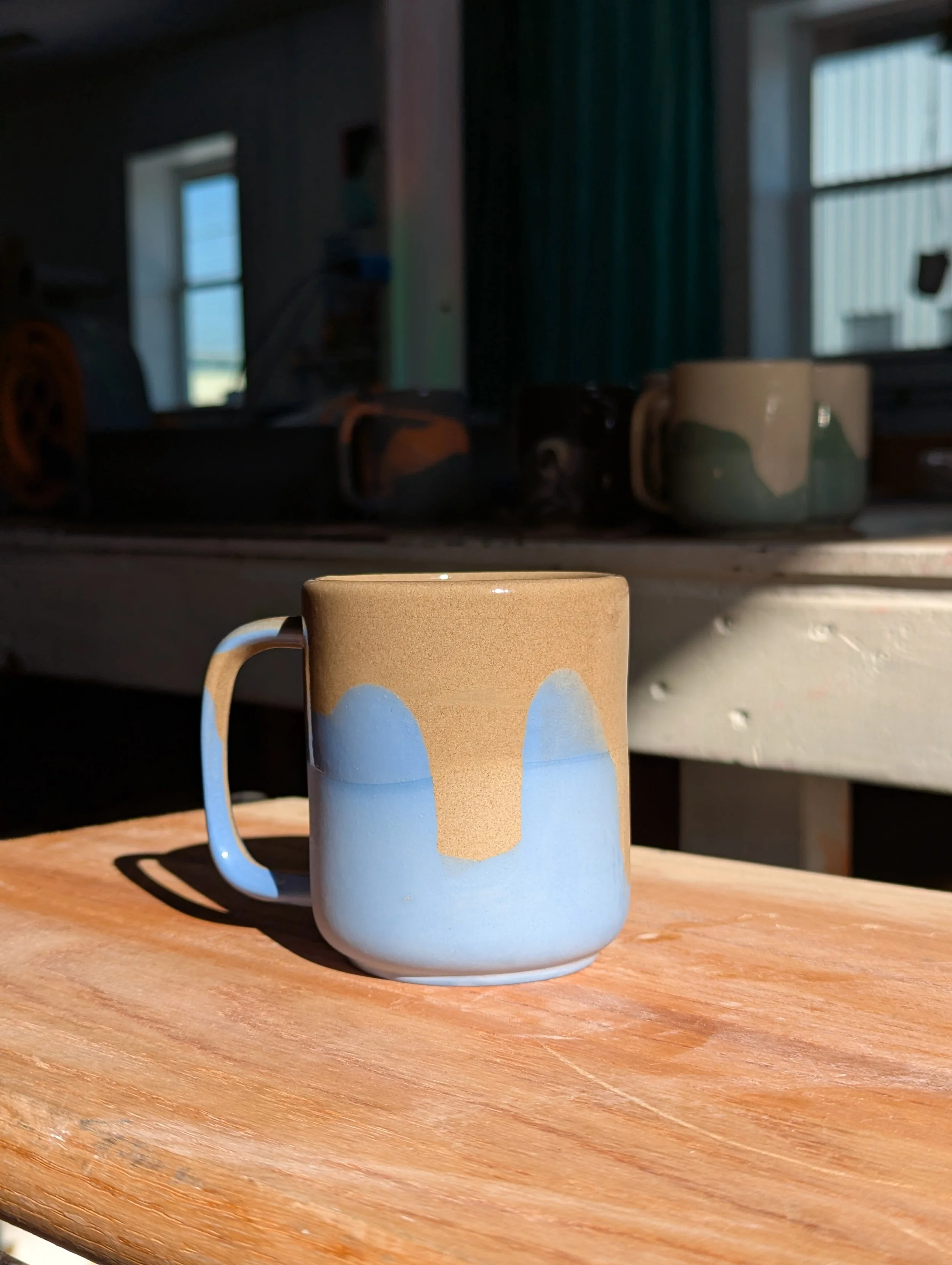 Blue And Speckled Brown Mug #1