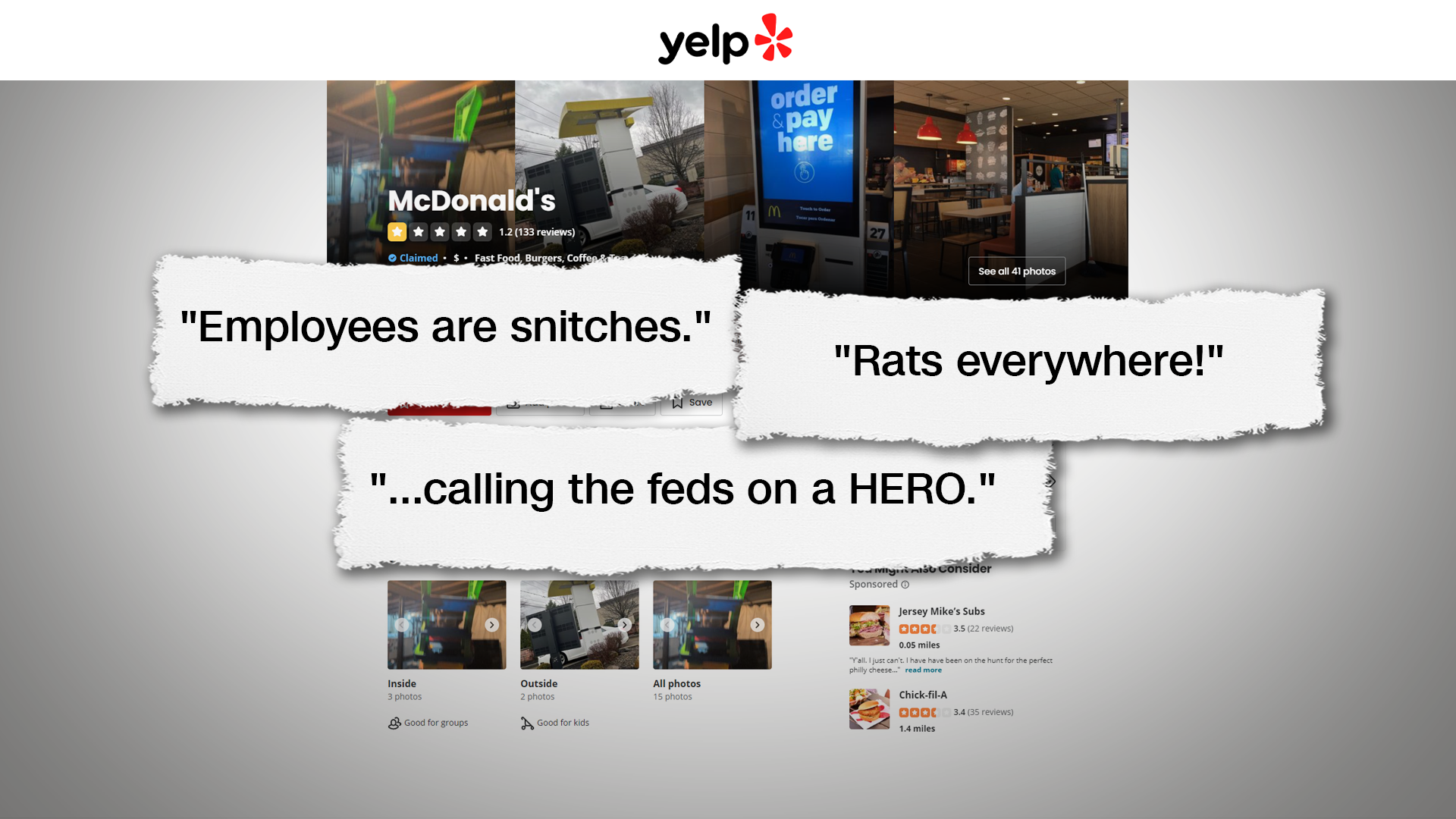 CEO Killer McDonalds Yelp Reviews - Erin Burnett Show