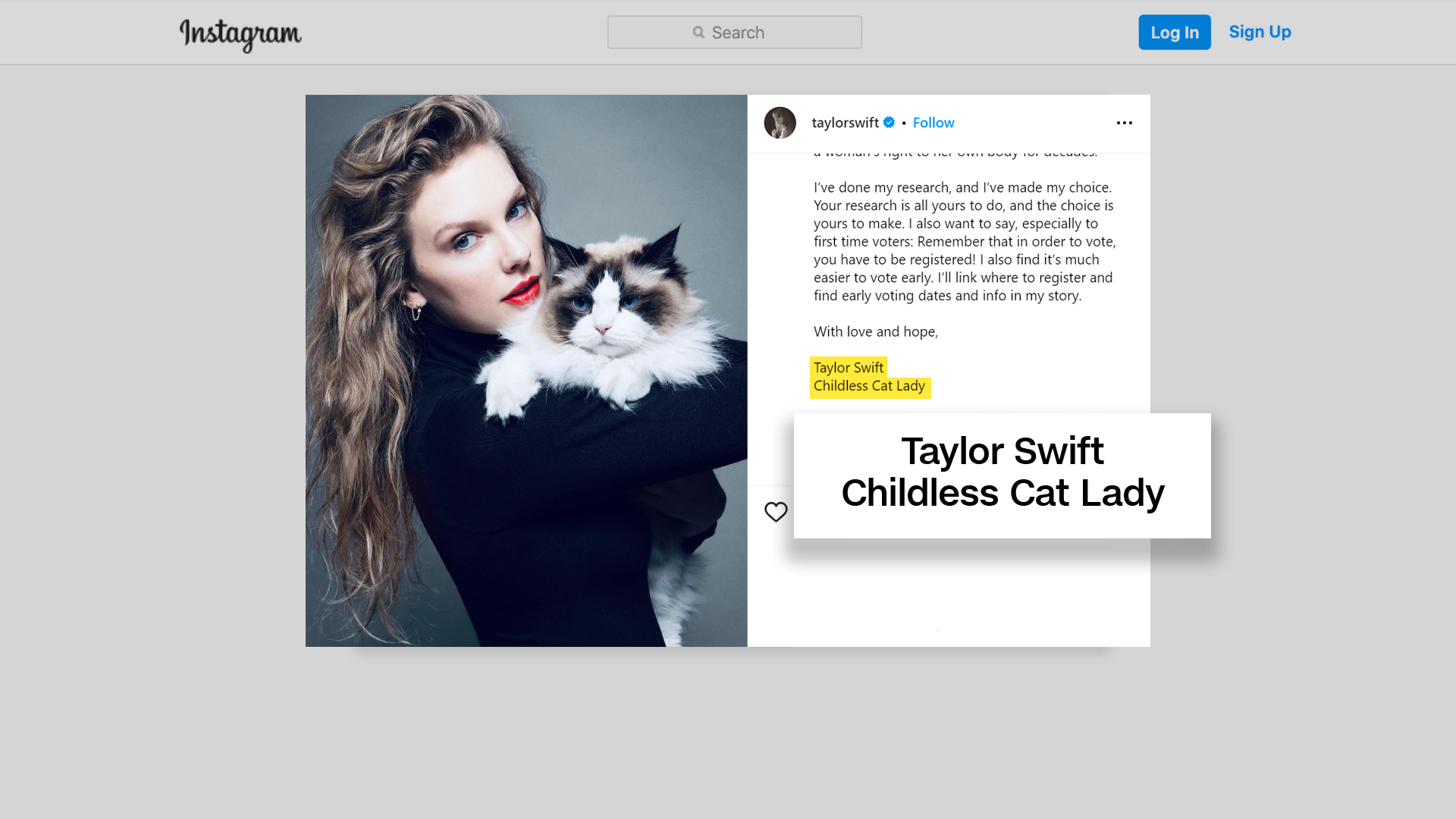 Taylor Swift Instagram Highlight - The Lead with Jake Tapper