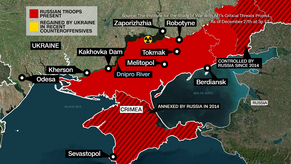 Ukraine/Russia War Map 3 - Week of Dec. 27th 2024