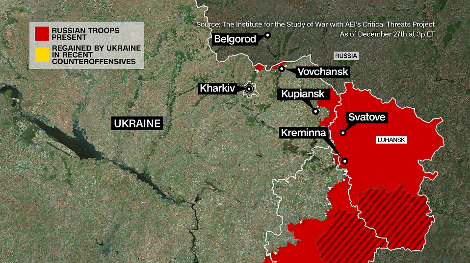 Ukraine/Russia War Map 2 - Week of Dec. 27th 2024