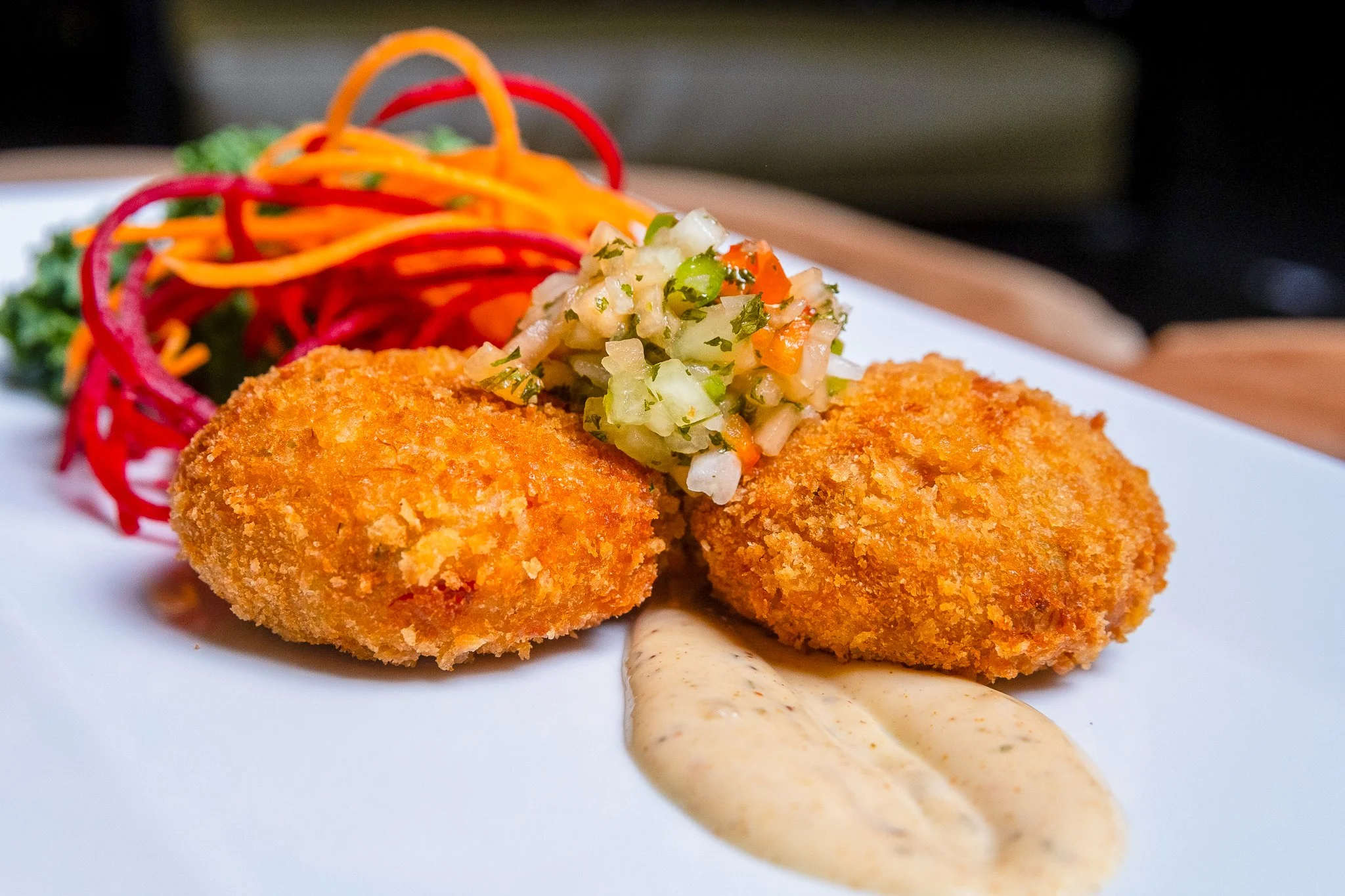 Best restaurant food photography, steamed white rice topped with chopped green onions, with sauces and roasted vegetables sides in New York City, and shot by Lumumba David from David Media Group.