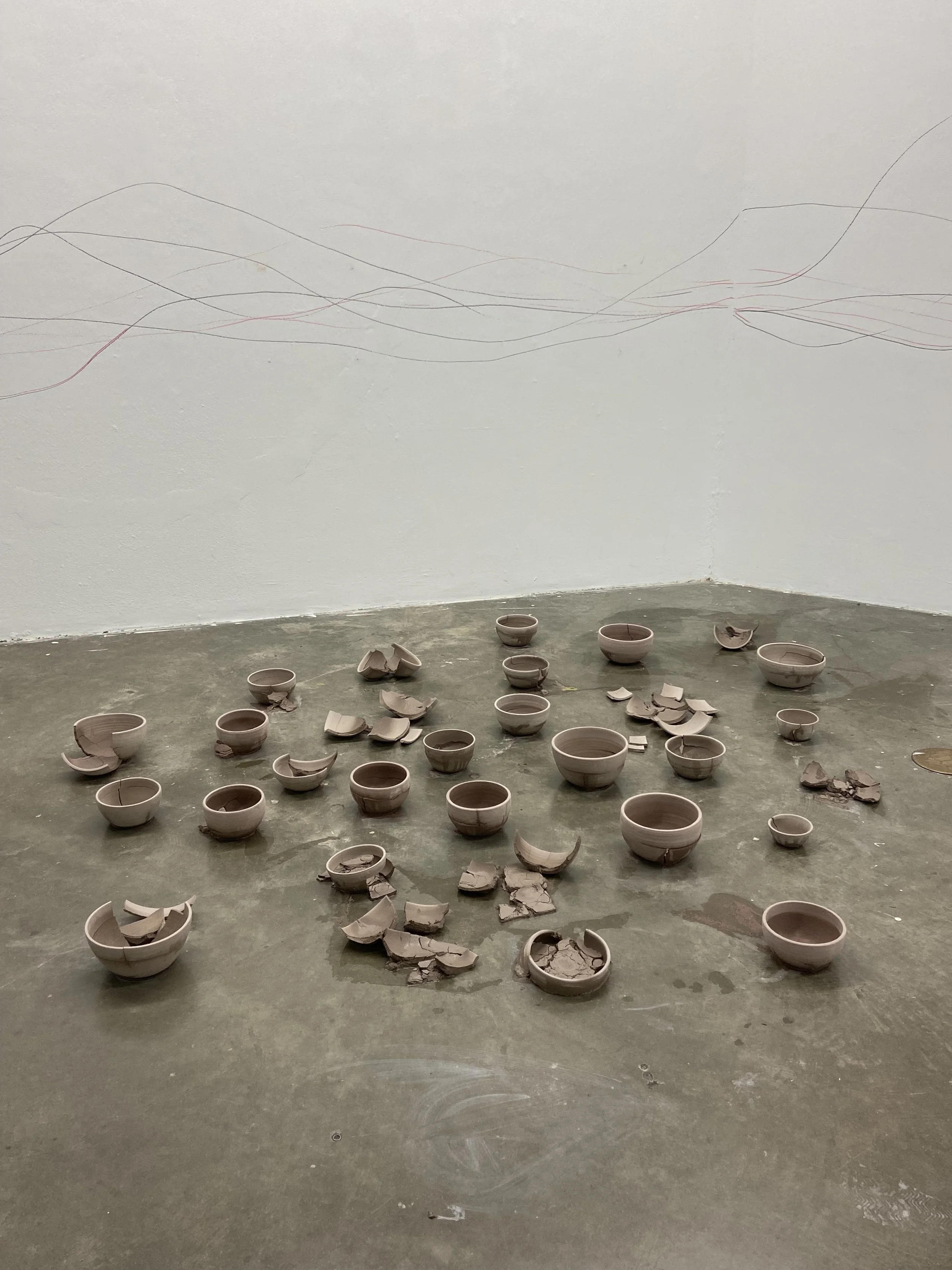 thirty-one bowls, 2022
clay performance and installation