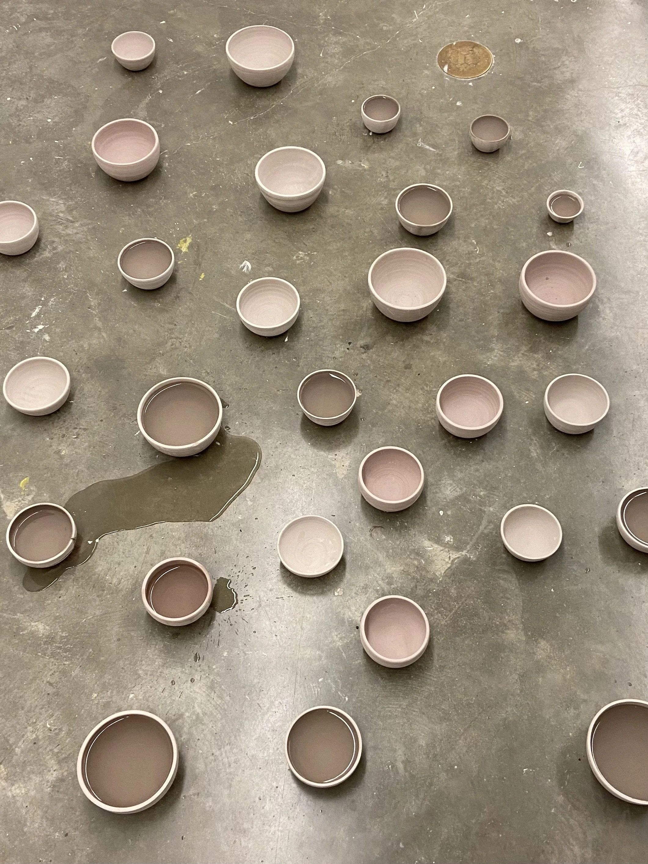 thirty-one bowls, 2022
clay performance and installation