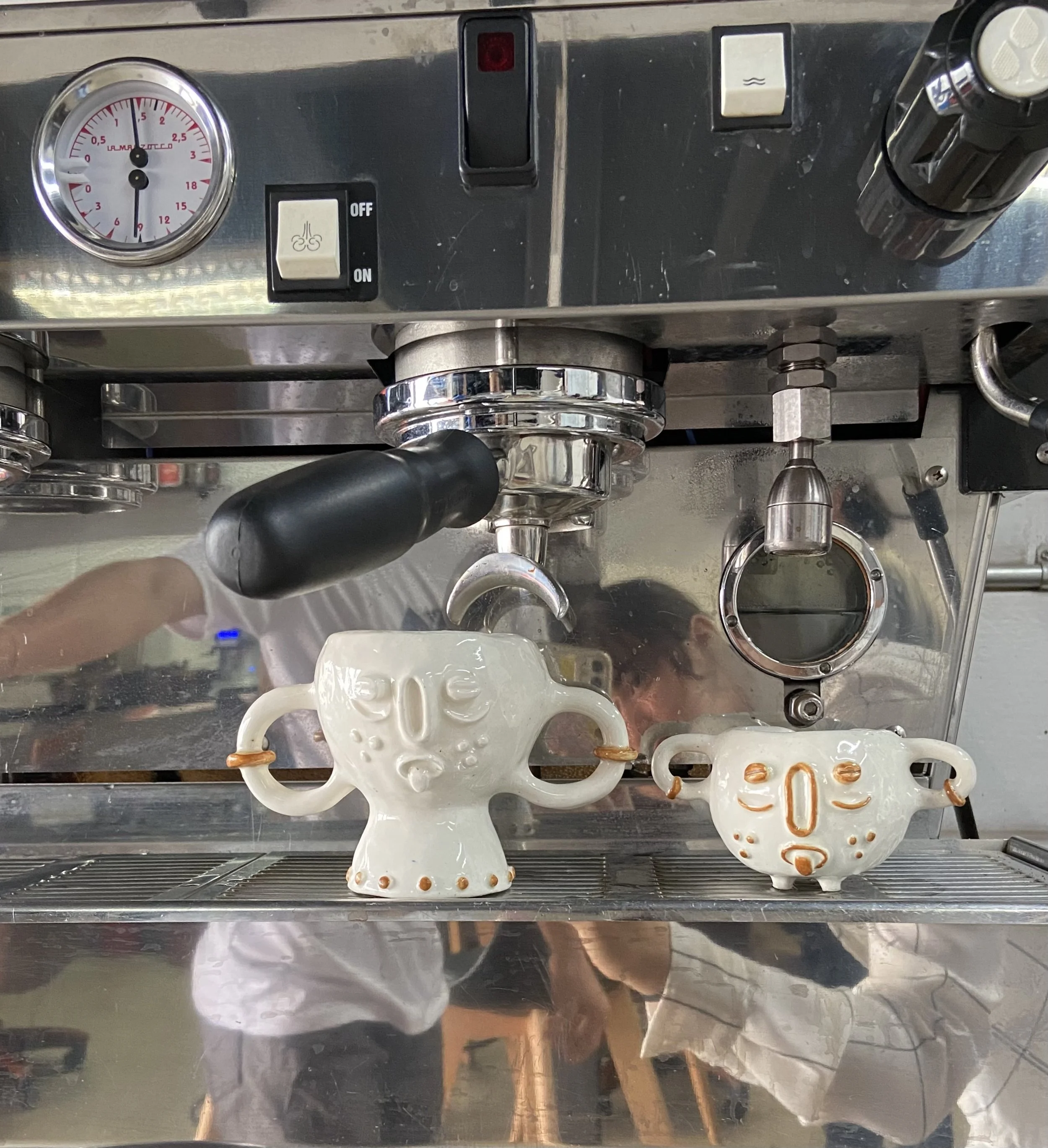 commissioned handbuilt mugs, 2021