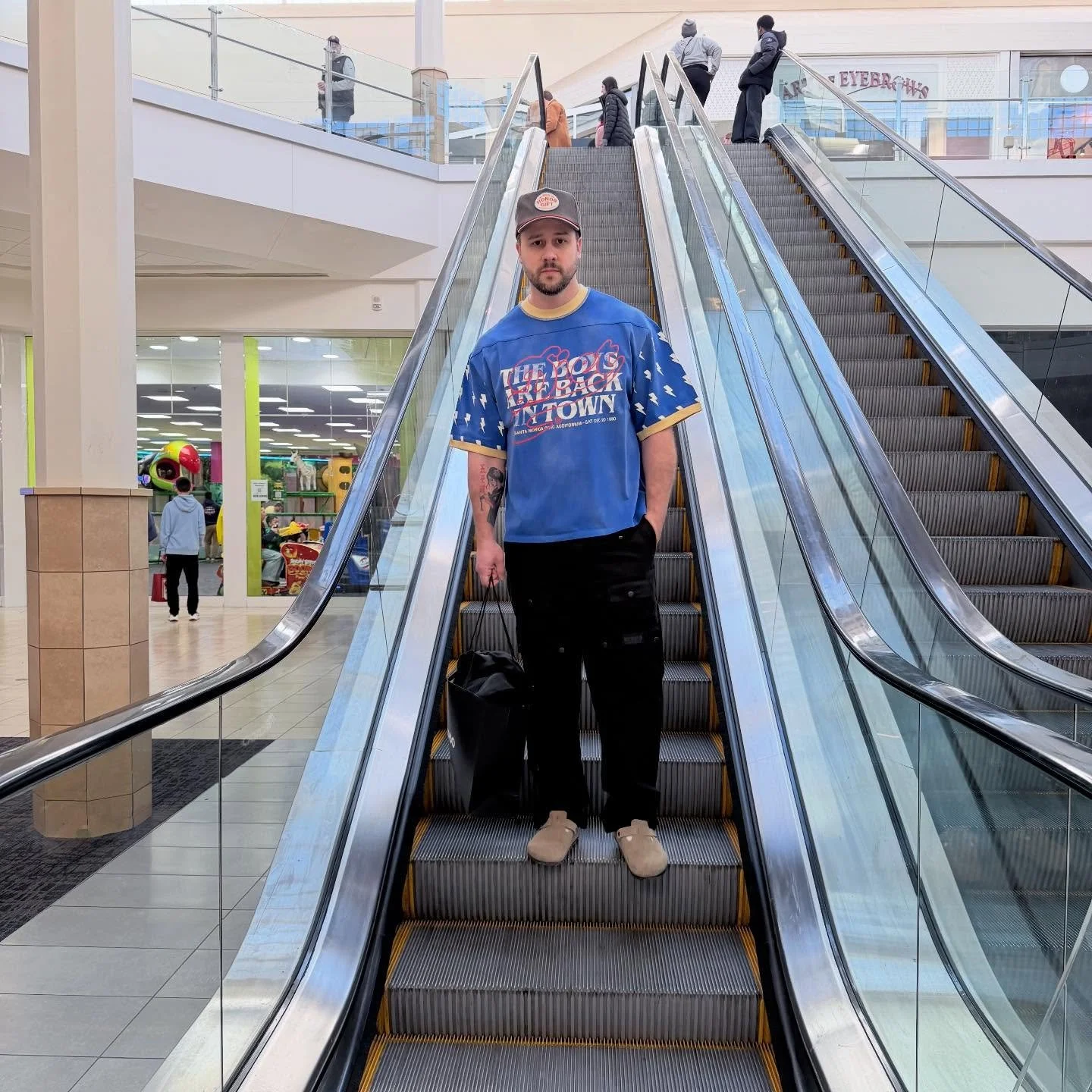 hold the dots and scroll to ride the escalator with me