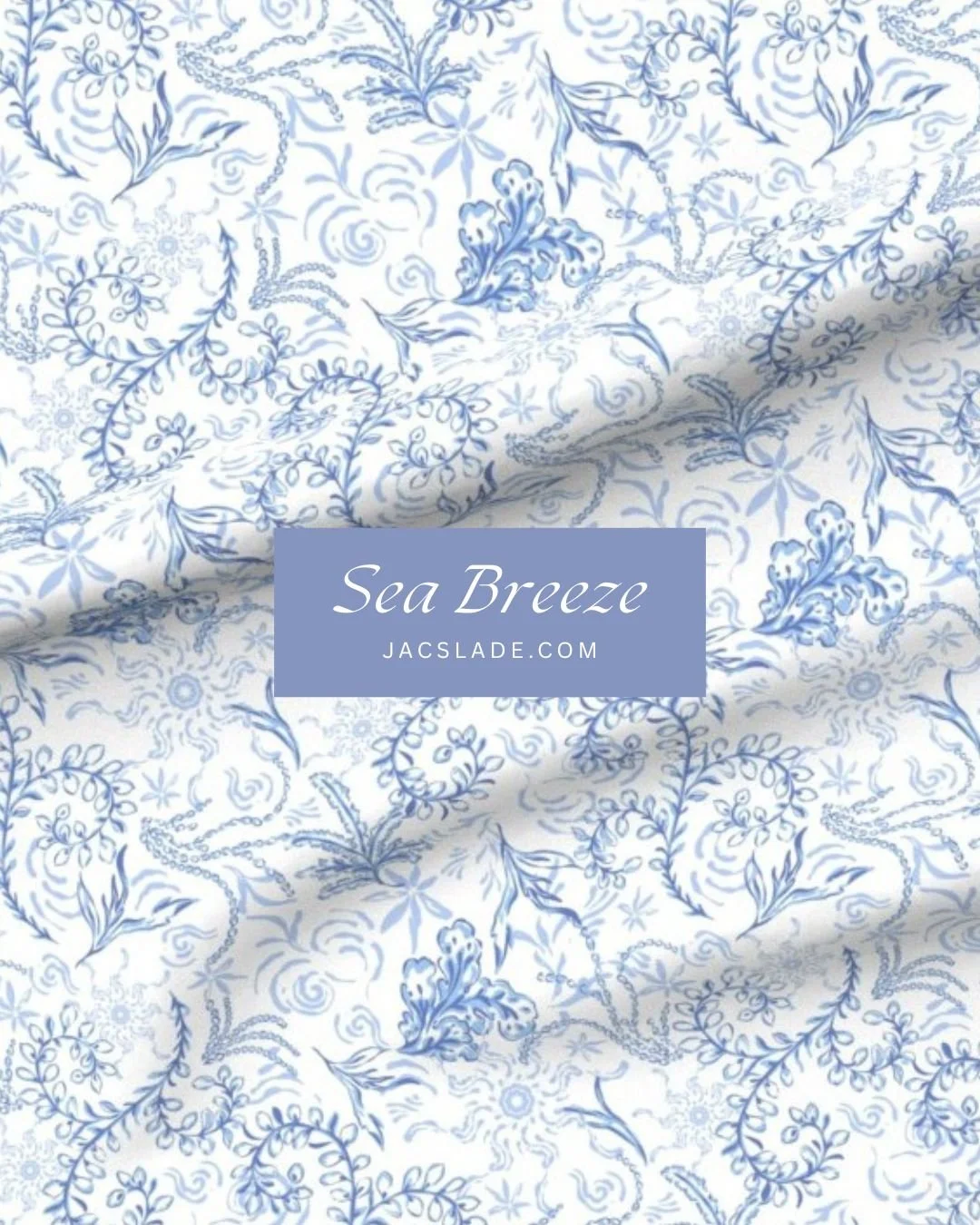 Sea Breeze — A Calm Blue and White Coastal Fabric Collection