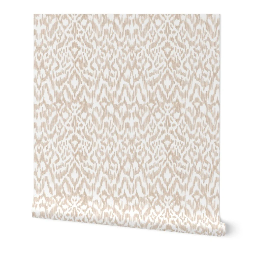 brown and white ikat wallpaper for walls
