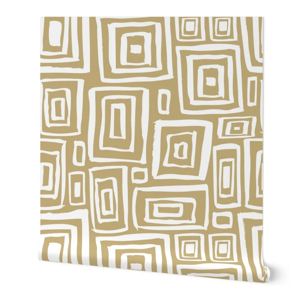 mustard painted rectangles