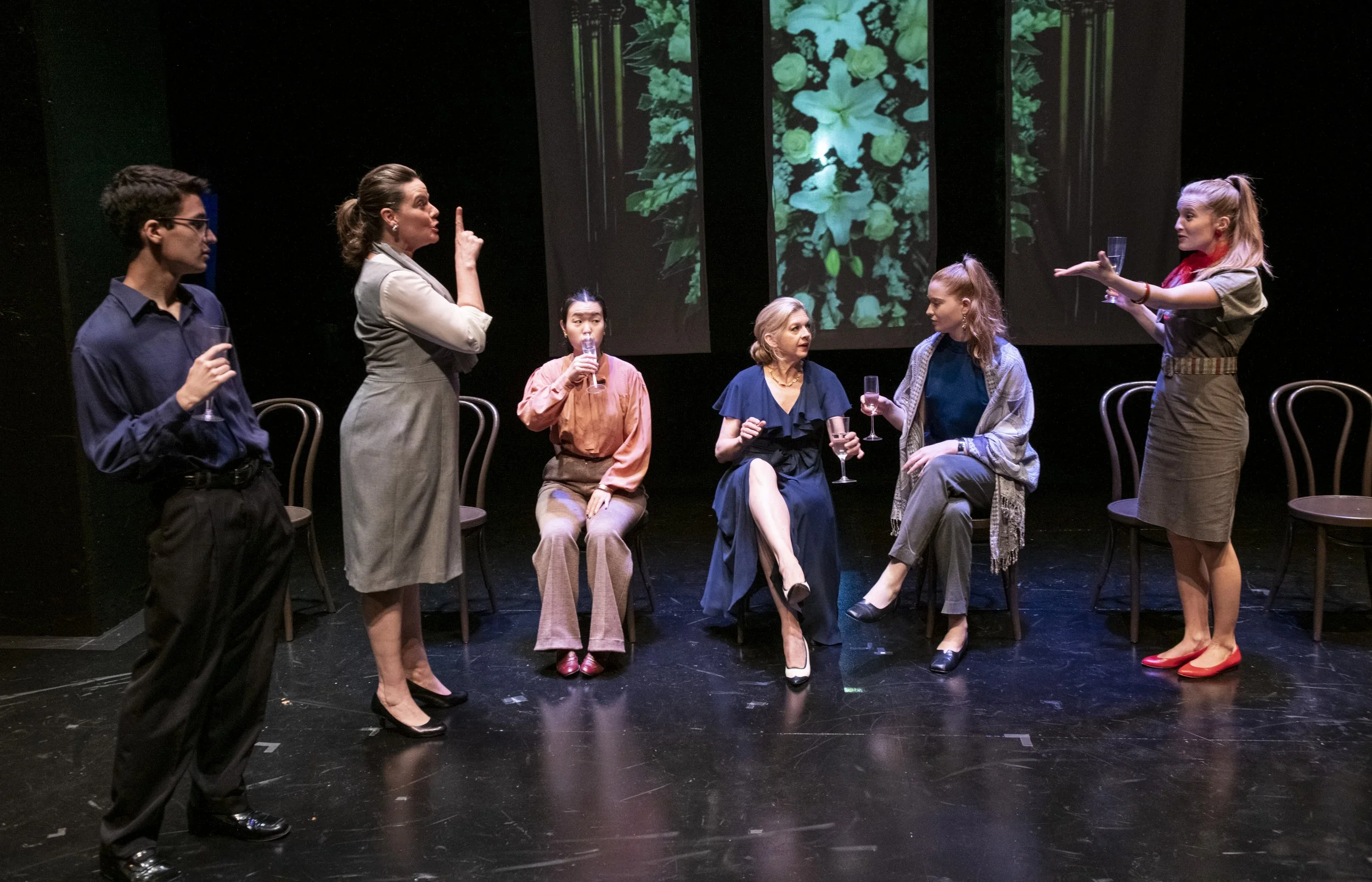 HERE WE GO by Caryl Churchill, directed by Cheryl Faraone, Atlantic Stage 2. Photo by Stan Barouh. 