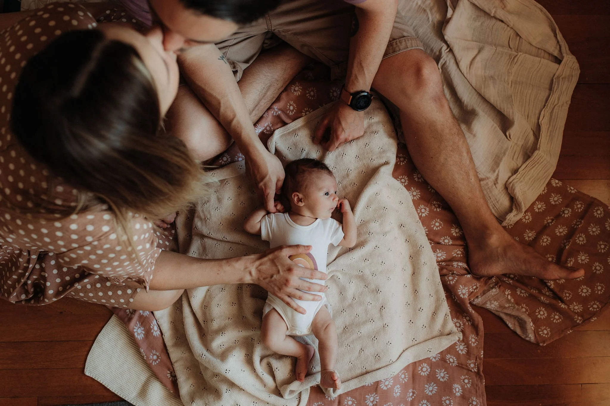 Salon customer with new long natural braids