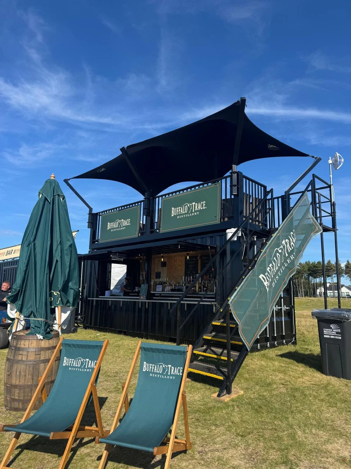 20ft container bar with roof terrace