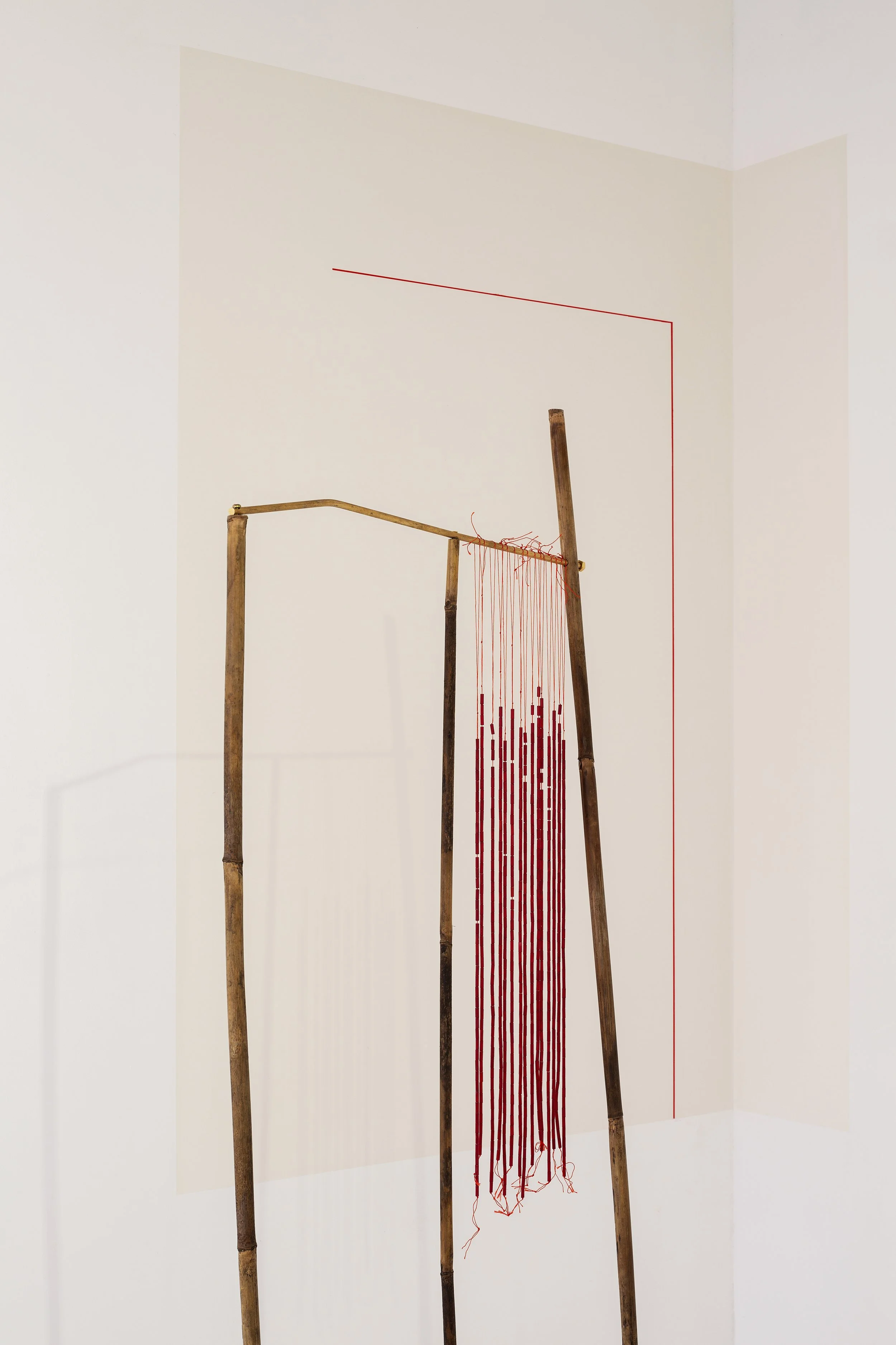 PFJM-Wallgroundpainting #1 (detail) Chalk,gesso wall painting,coral beading, found coral, marble, brass&bamboov2.jpg