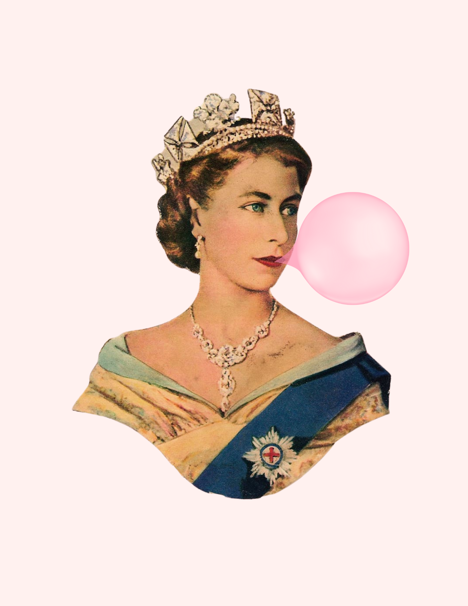 Queen Elizabeth II Pink Bubblegum
