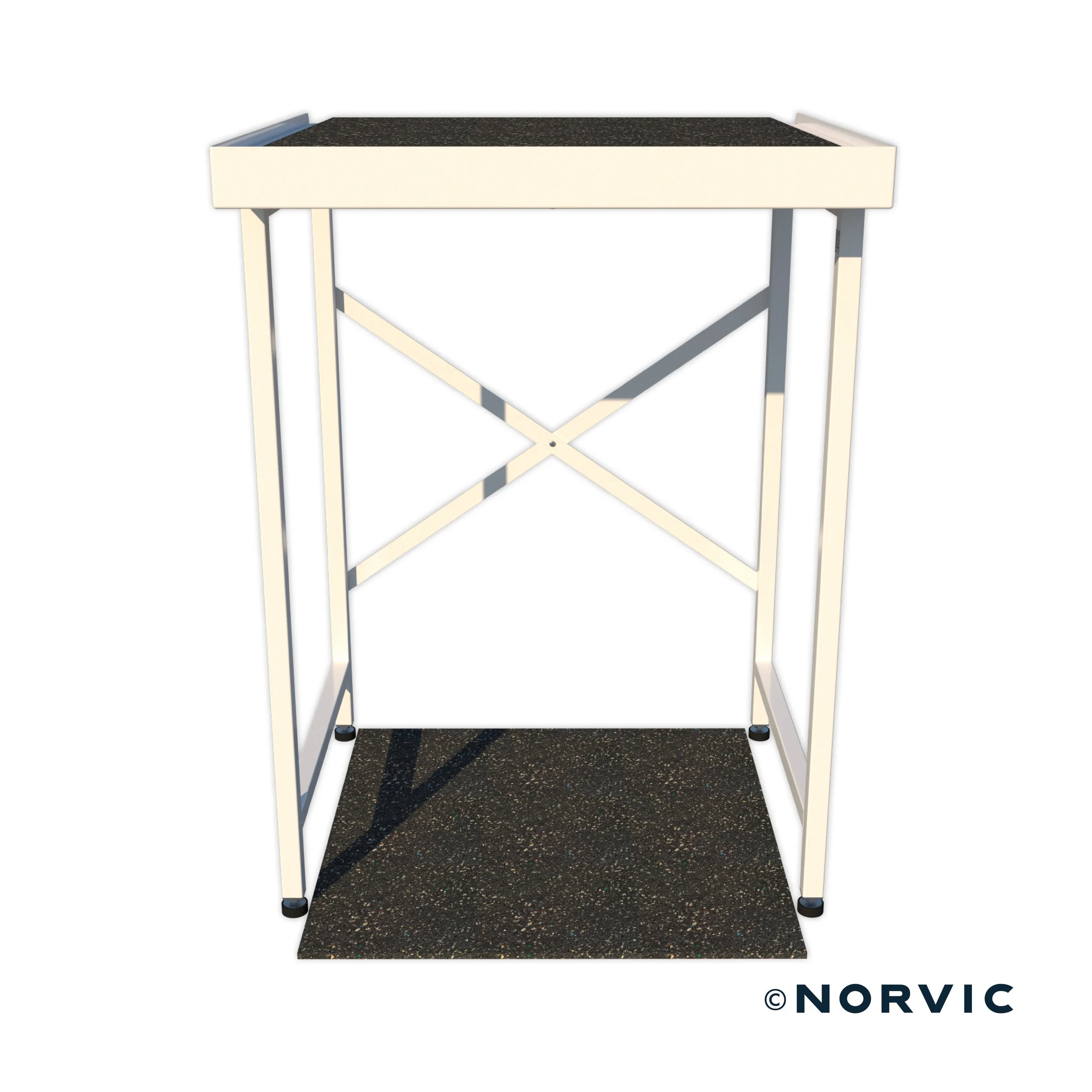 Appliance stand with anti-vibration mats