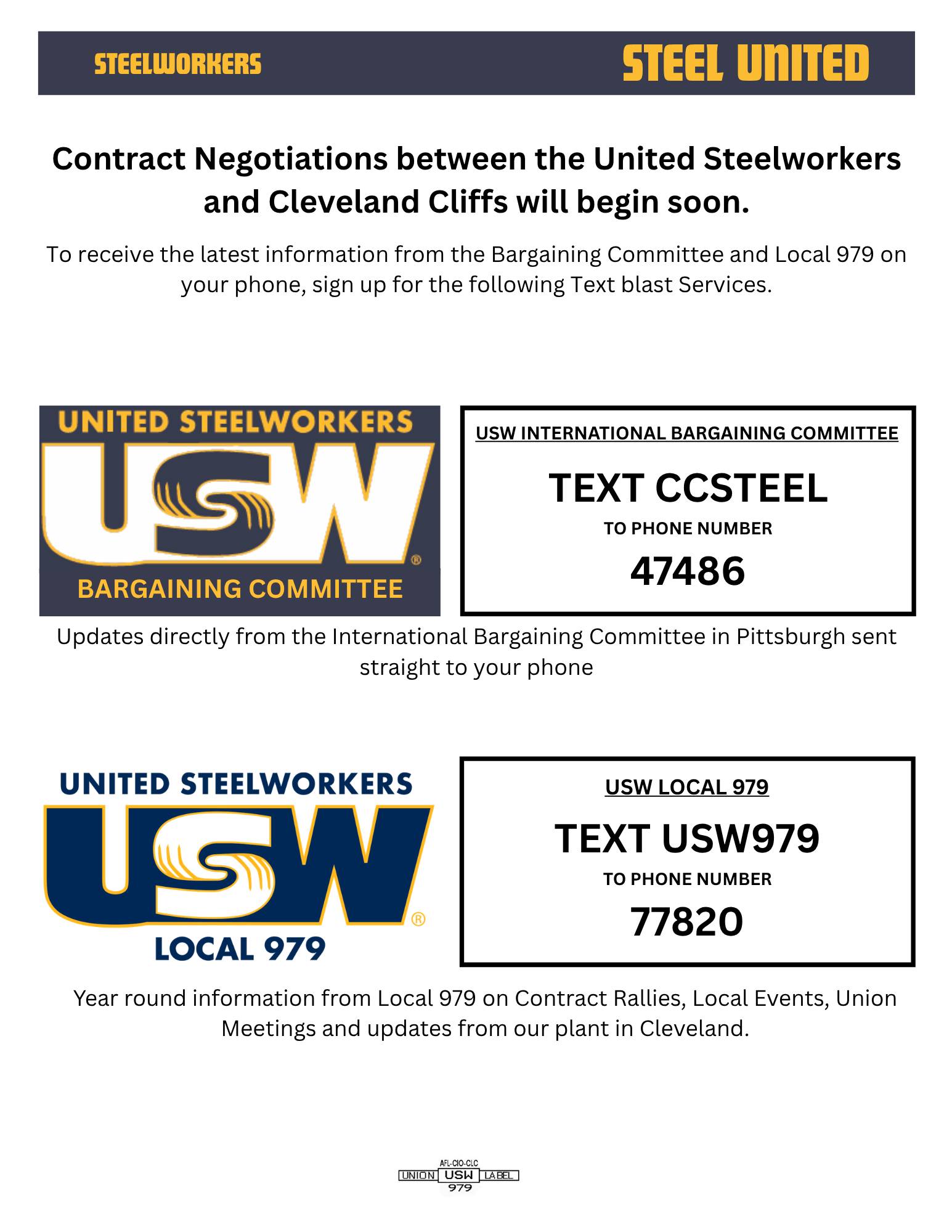 Contract Negotiation updates