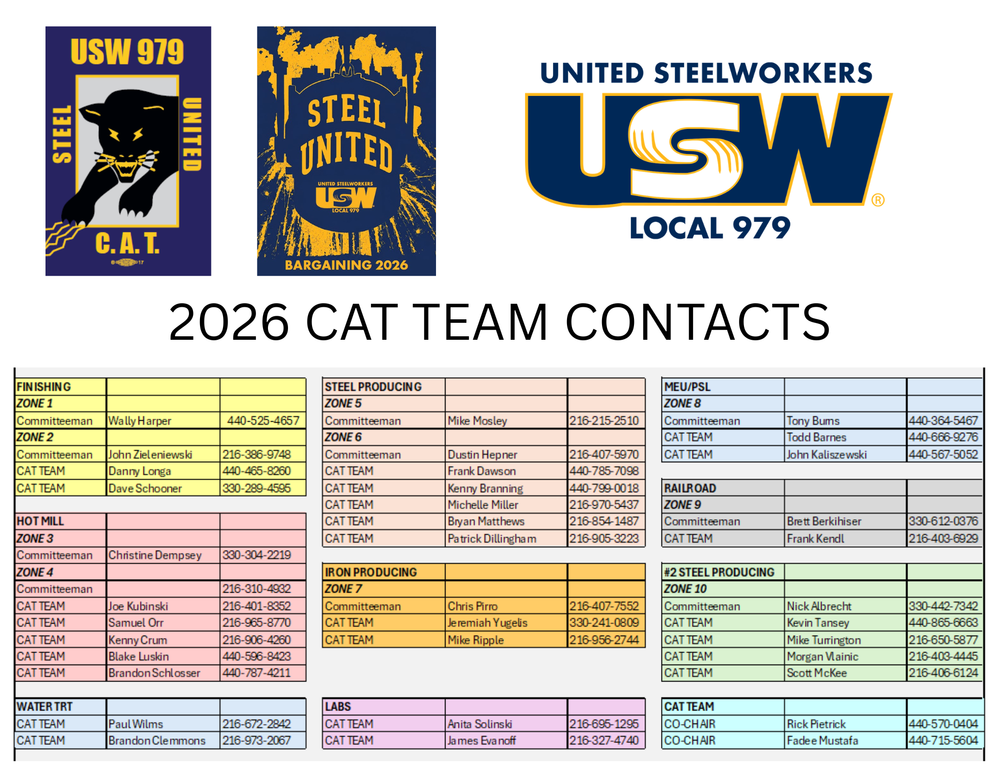 USW LOCAL 979 CAT TEAM