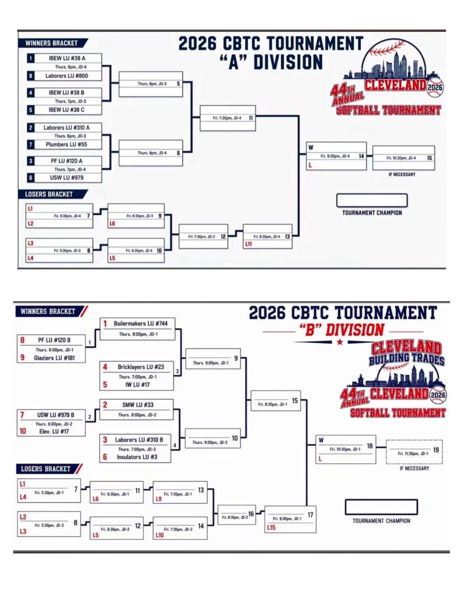 2026 CBTC SOFTBALL TOURNAMENT