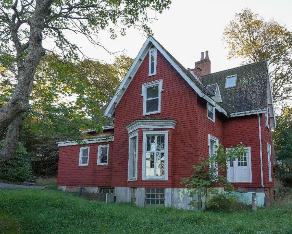 Old, red, Victorian house